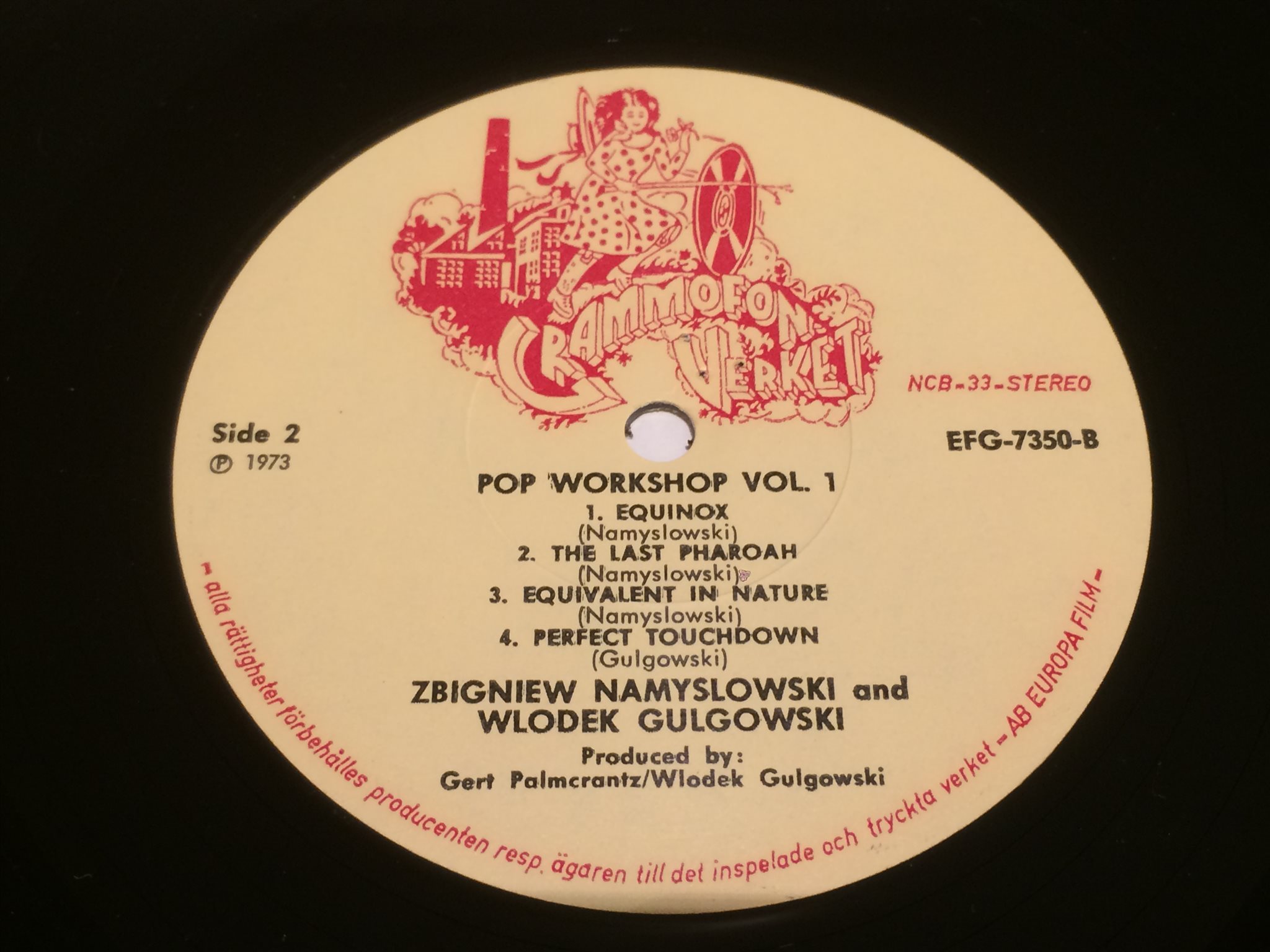 Omslagsbild för skivan POP WORKSHOP VOL 1 LP -73 Swe GRAMMOFON VERKET EFG 7350 M-