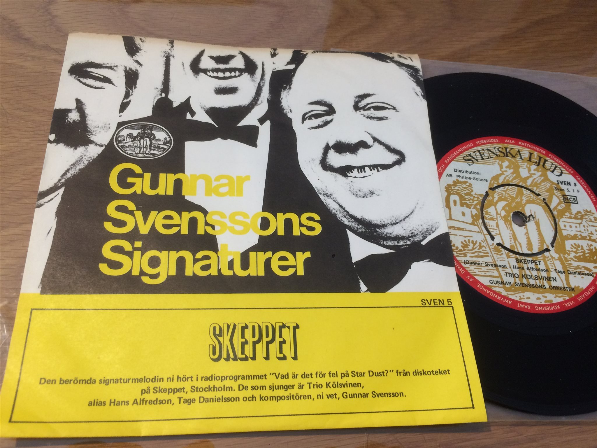 Omslagsbild för skivan GUNNAR SVENSSONS SIGNATURER Herkules Jonssons låt 45 Swe SVENSKA LJUD SVEN-5