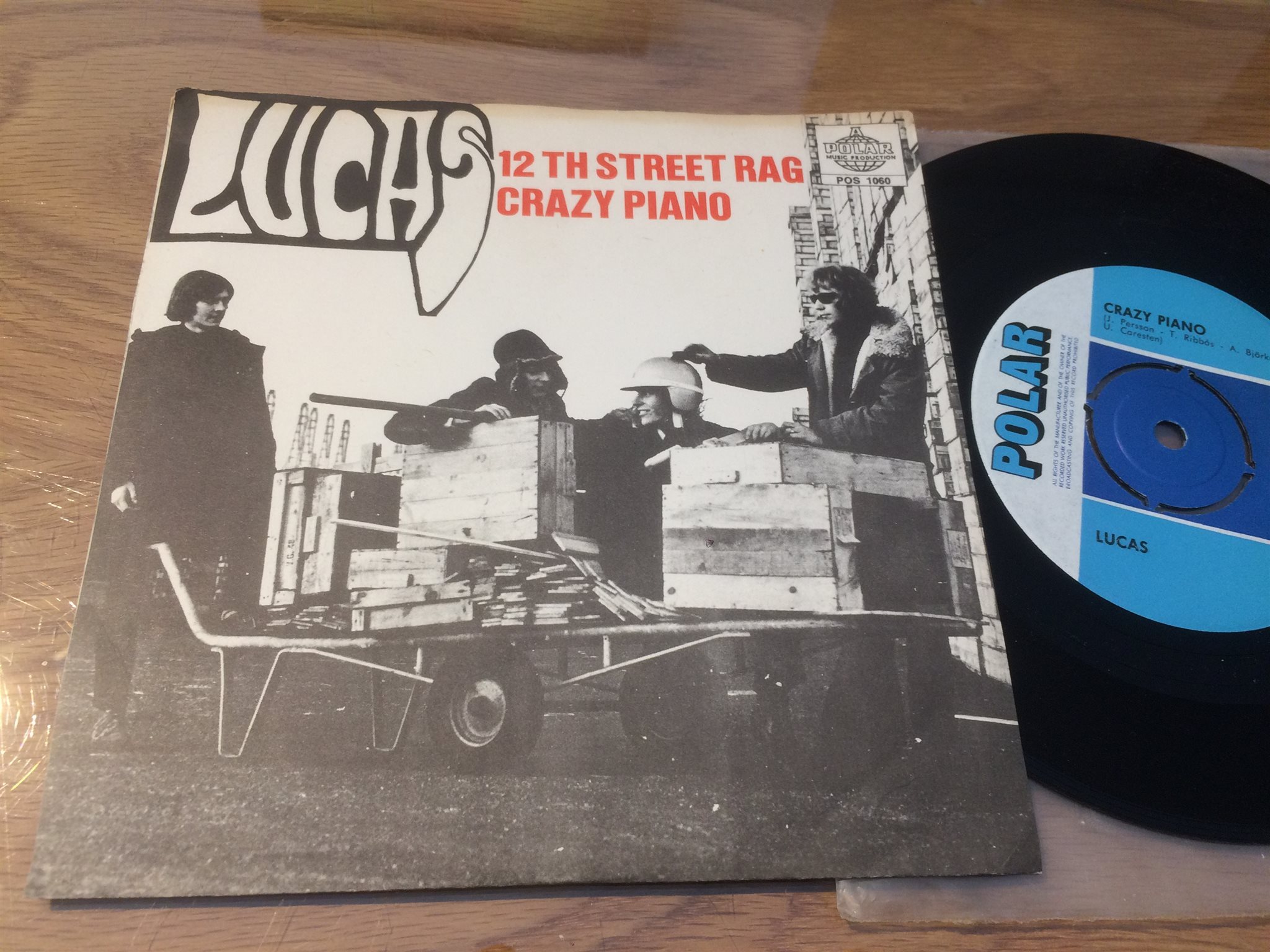 Omslagsbild för skivan LUCAS 12th street rag 45 Sweden -68 POLAR POS 1060 Ovanlig & svår!