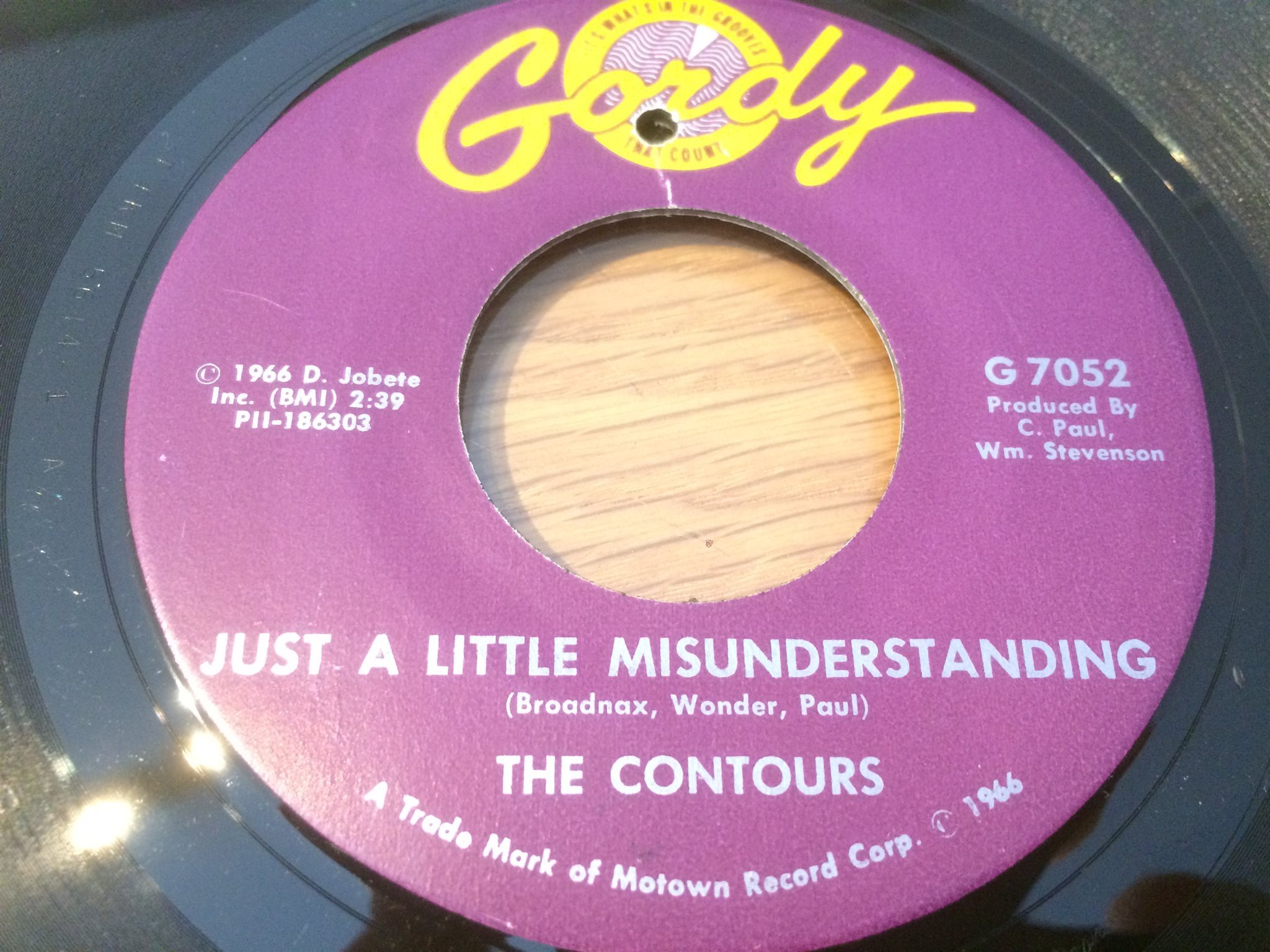 Omslagsbild för skivan THE CONTOURS determination 45 US GORDY G 7052 soul