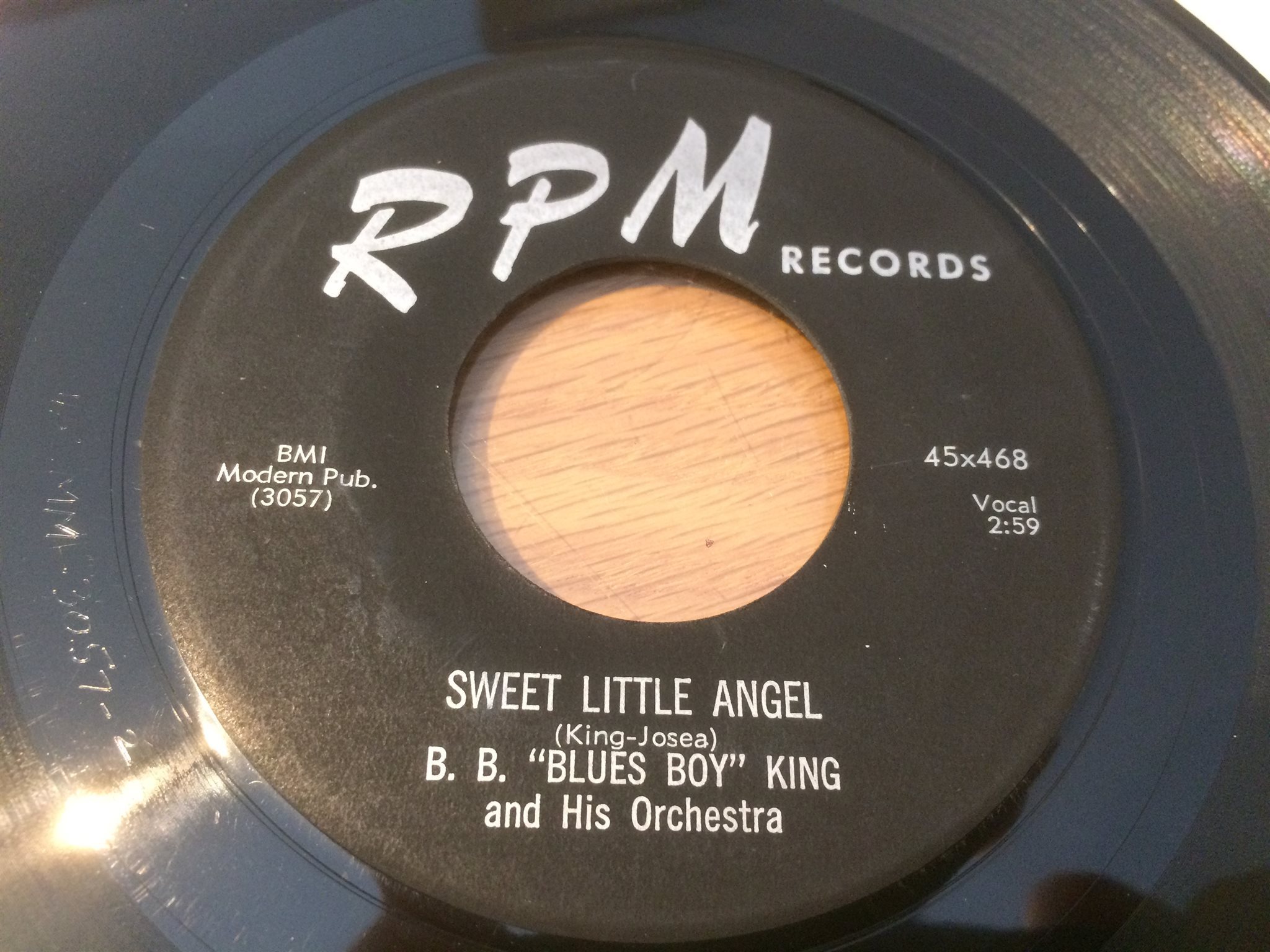 Omslagsbild för skivan B.B. "blues boy" KING bad luck 45 US 1956 RPM 45X468 blues