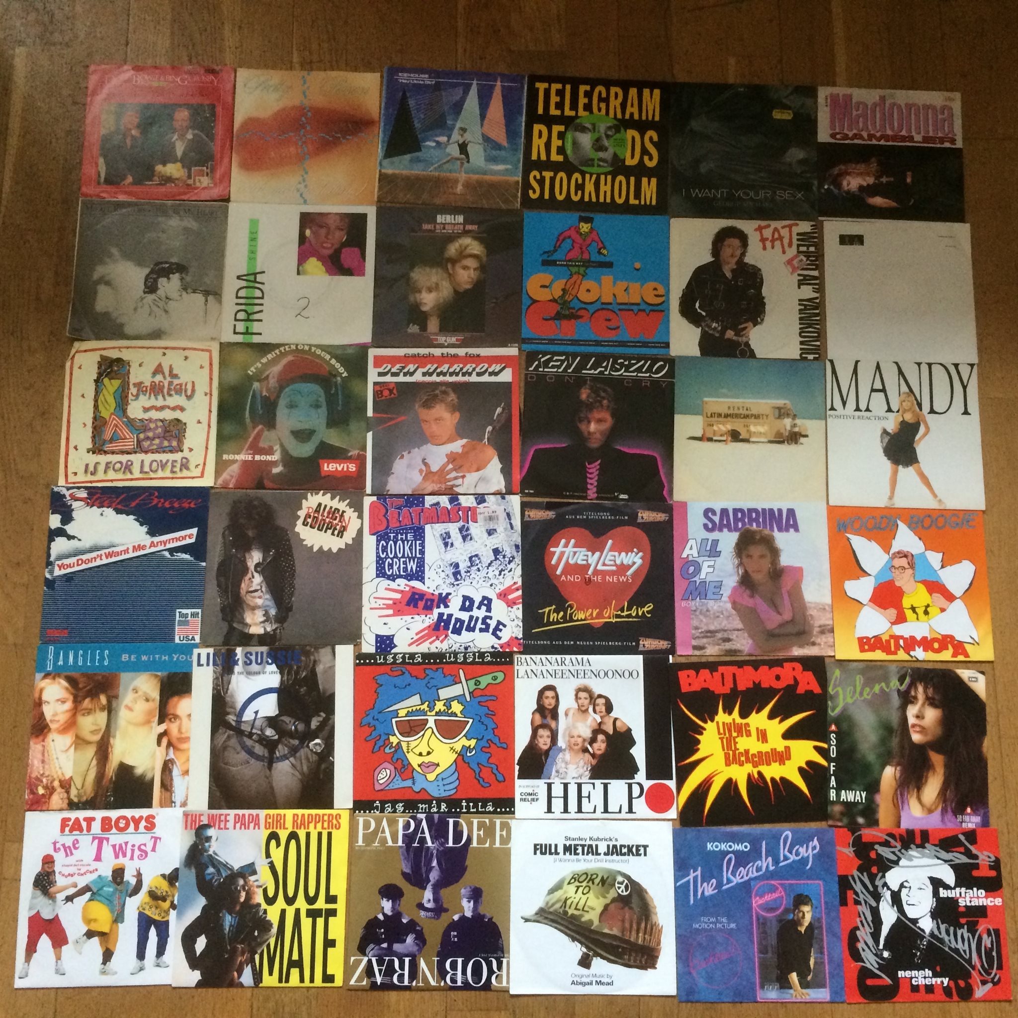 Omslagsbild för skivan Ett gäng singlar / mest 80-tal / i blandat skick