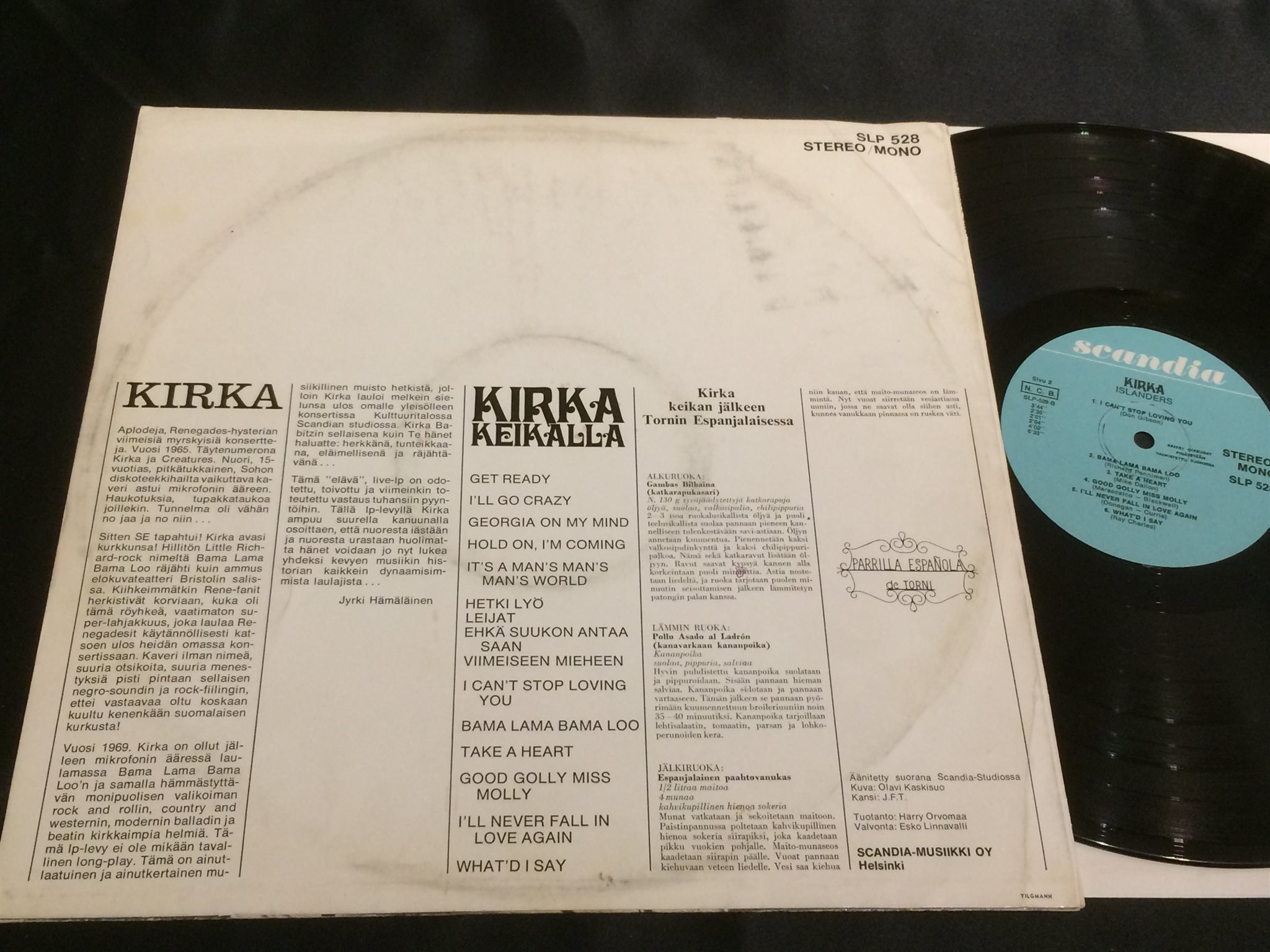 Omslagsbild för skivan KIRKA KEIKALLA s/t LP -69 Finland SCANDIA SLP 528 R&B soul MOD