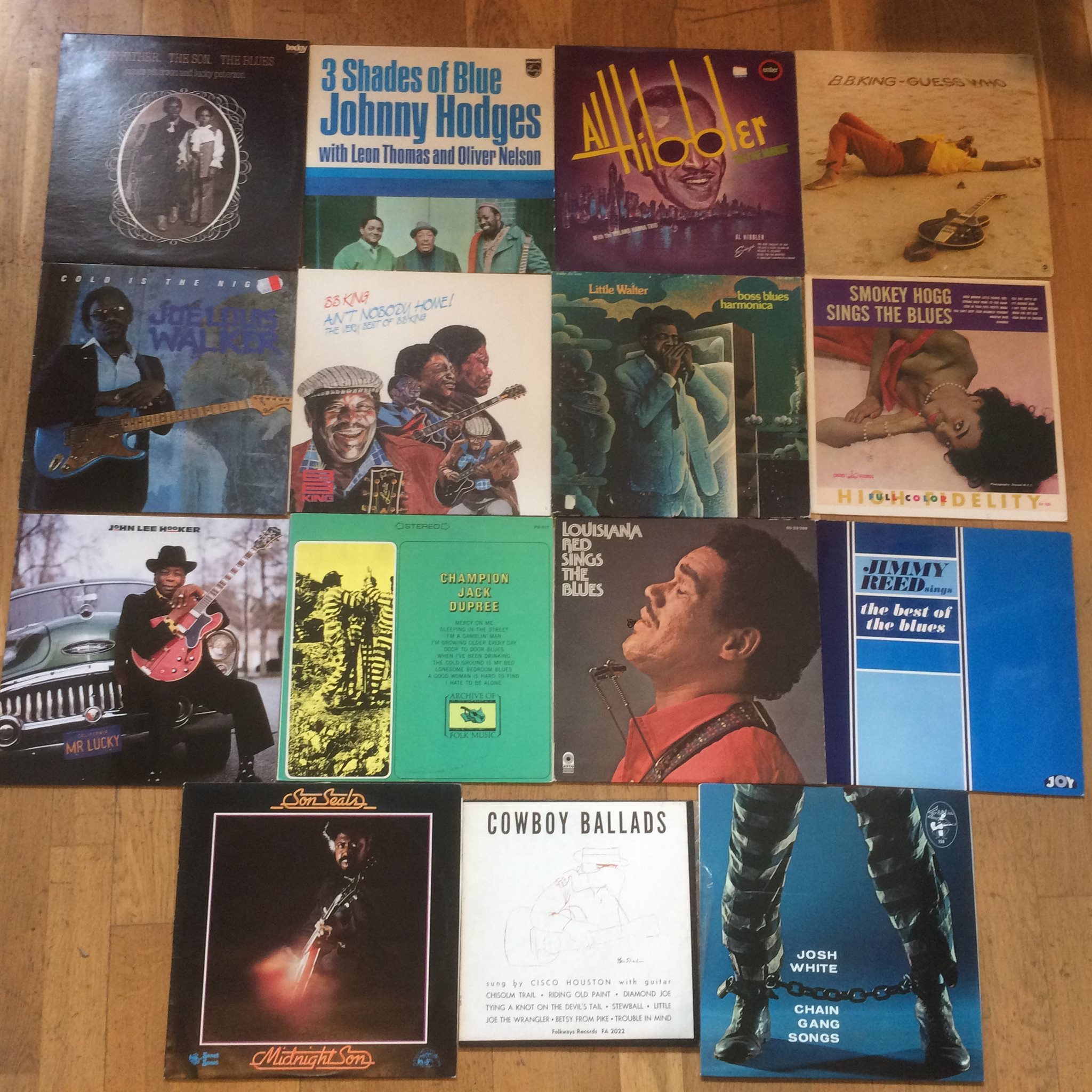 Omslagsbild för skivan Ca 30 blues LP  bl.a. John Lee Hooker Se bilder!