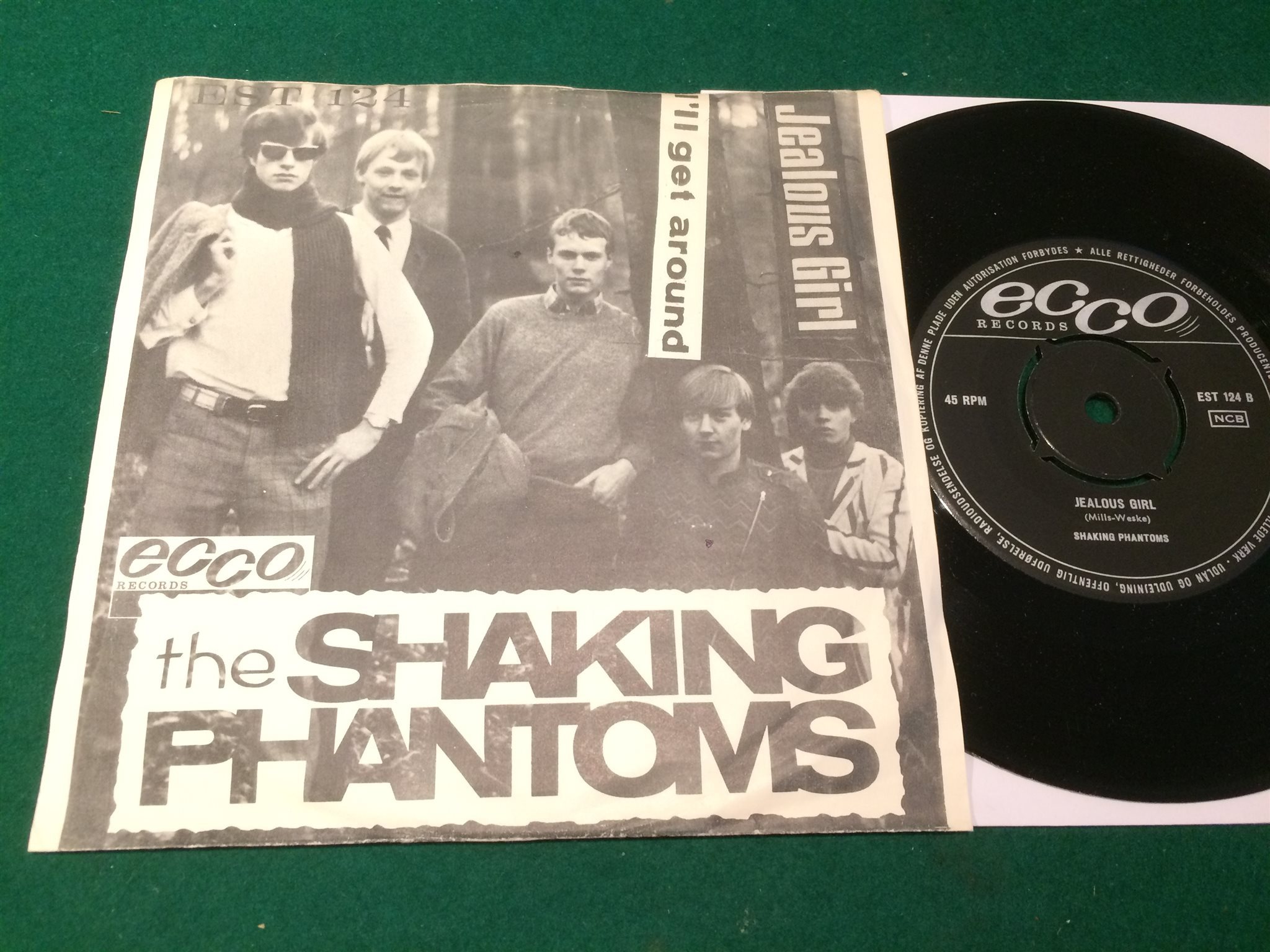 Omslagsbild för skivan SHAKING PHANTOMS I'll get around 45 -60s Denmark ECCO EST 124 