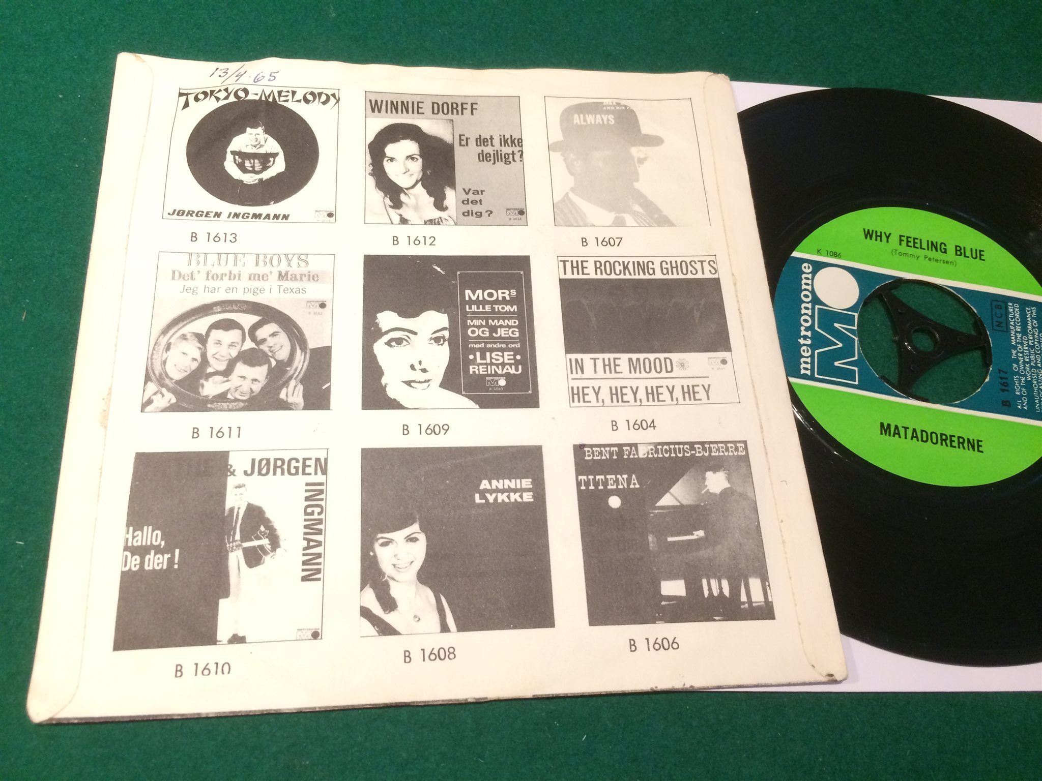 Omslagsbild för skivan MATADORERNE my situation 45 -60s Denmark METRONOME K1086