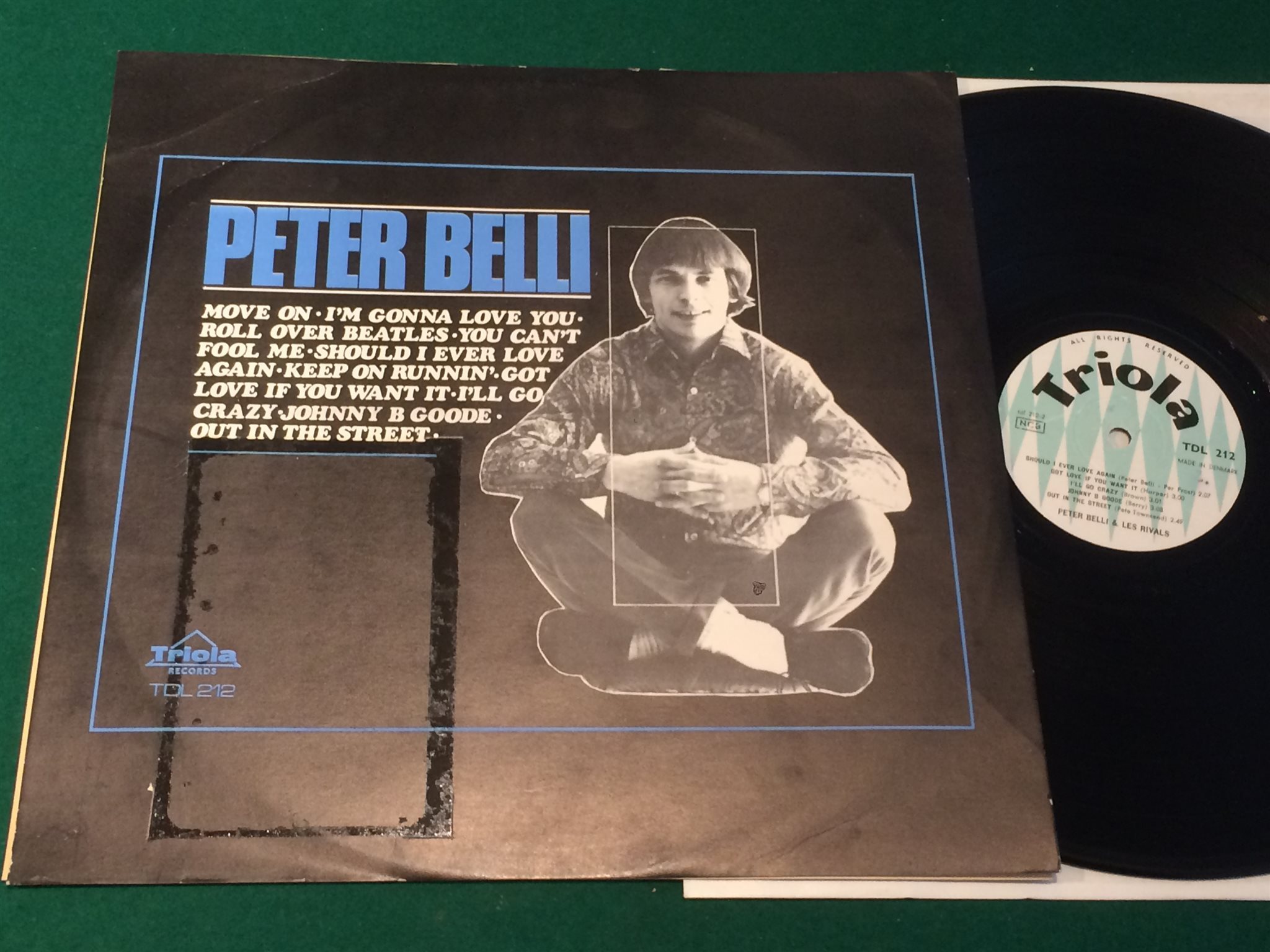 Omslagsbild för skivan PETER BELLI s/t LP 60s Denmark TRIOLA TDL 212