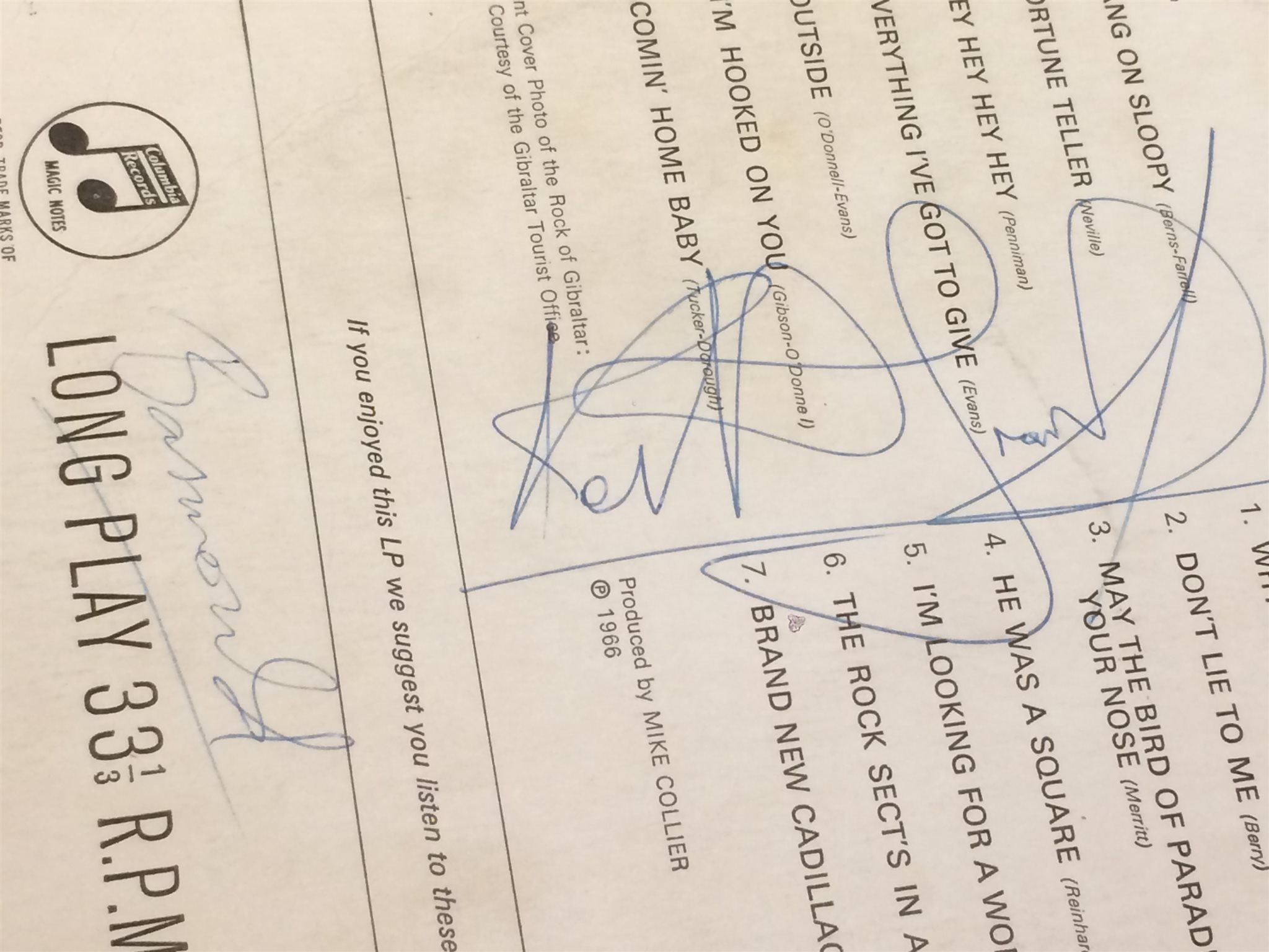 Omslagsbild för skivan DOWNLINERS SECT the rock sect's in LP danish COLUMBIA SX 6028 signed