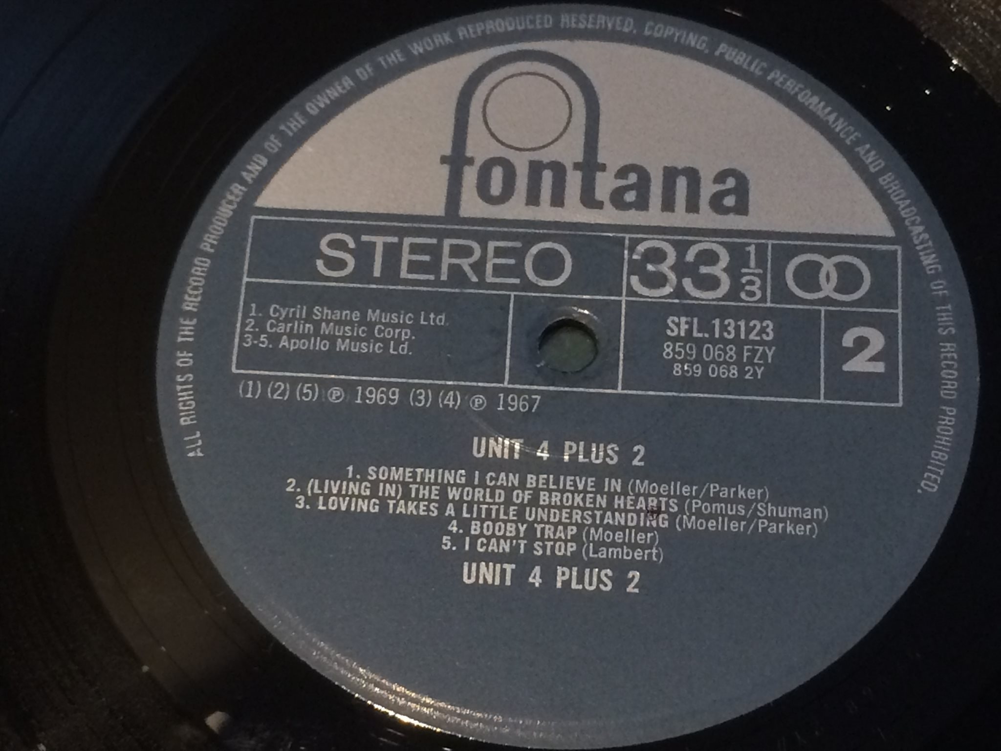 Omslagsbild för skivan UNIT 4 plus 2 LP 60s UK FONTANA SFL 13123