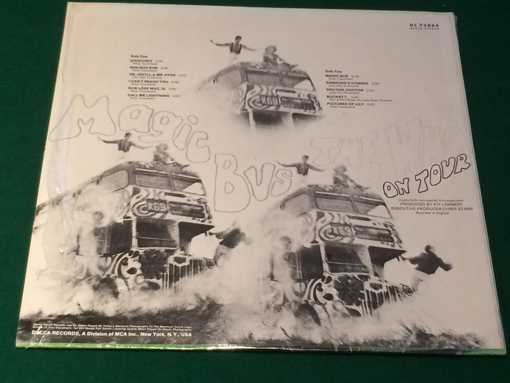 Omslagsbild för skivan THE WHO magic bus LP US DECCA DL 75064 psych