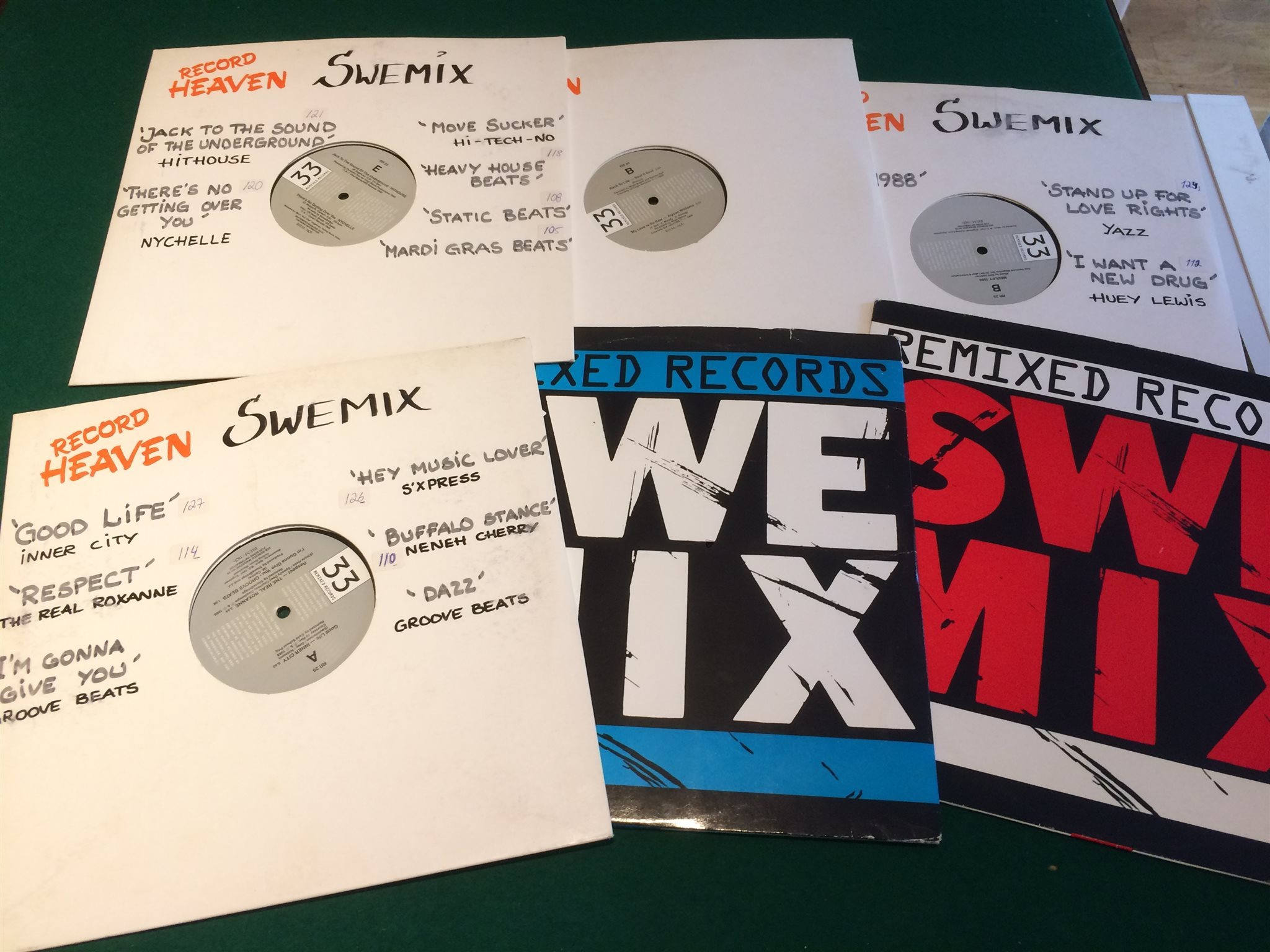 Omslagsbild för skivan 36 st DJ skivor från 80-talet SWE MIX kul partymix för 40års festen 