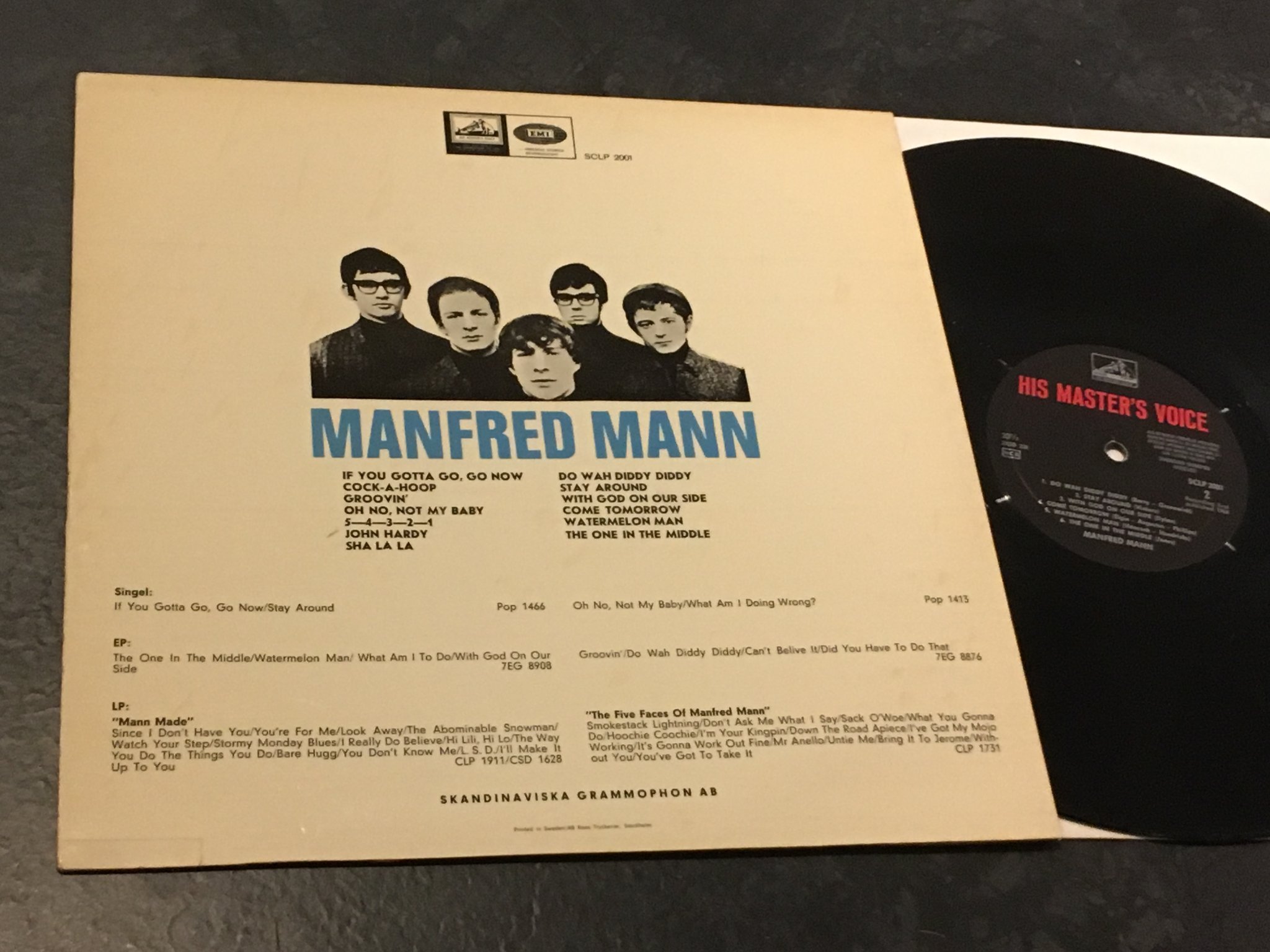 Omslagsbild för skivan MANFRED MANN s/t LP Swe HIS MASTER’S VOICE SCLP 2001
