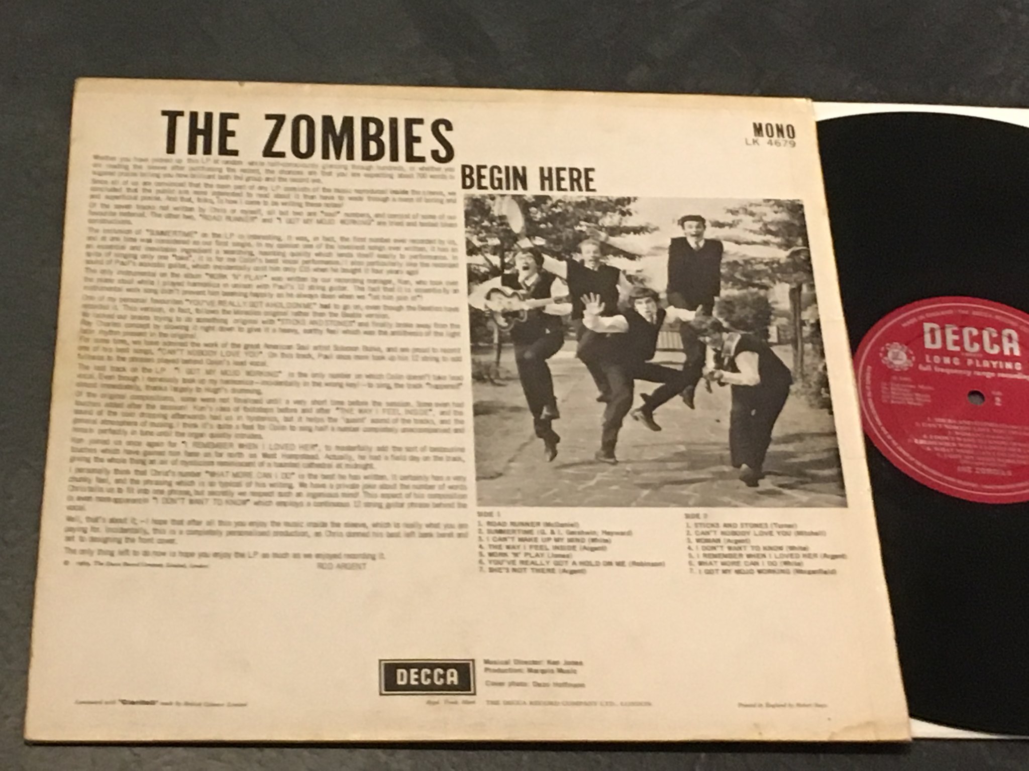 Omslagsbild för skivan THE ZOMBIES s/t LP -65 UK DECCA LK 4679 mono original