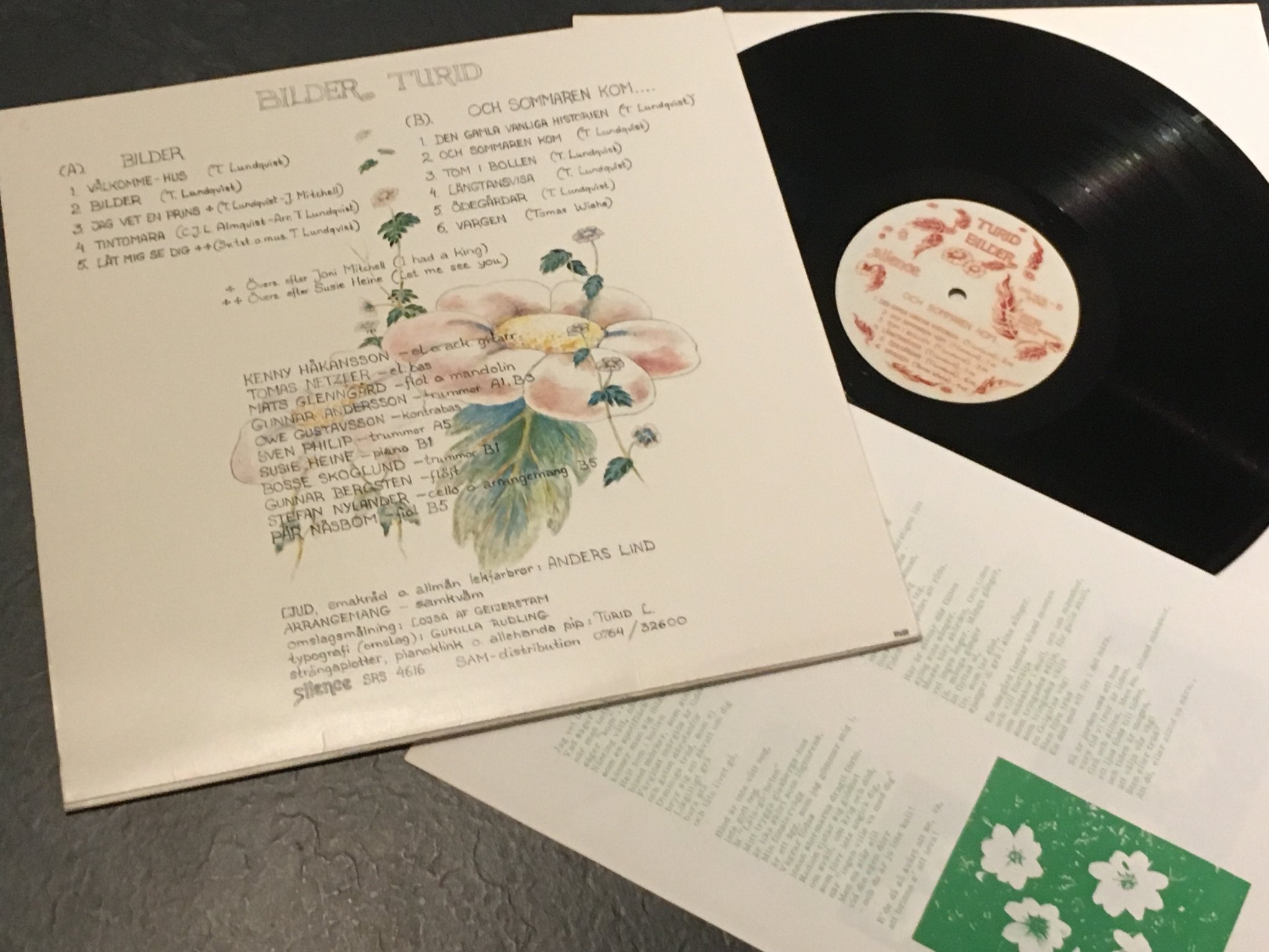 Omslagsbild för skivan TURID bilder LP -73 Swe SILENCE SRS 4616 progg