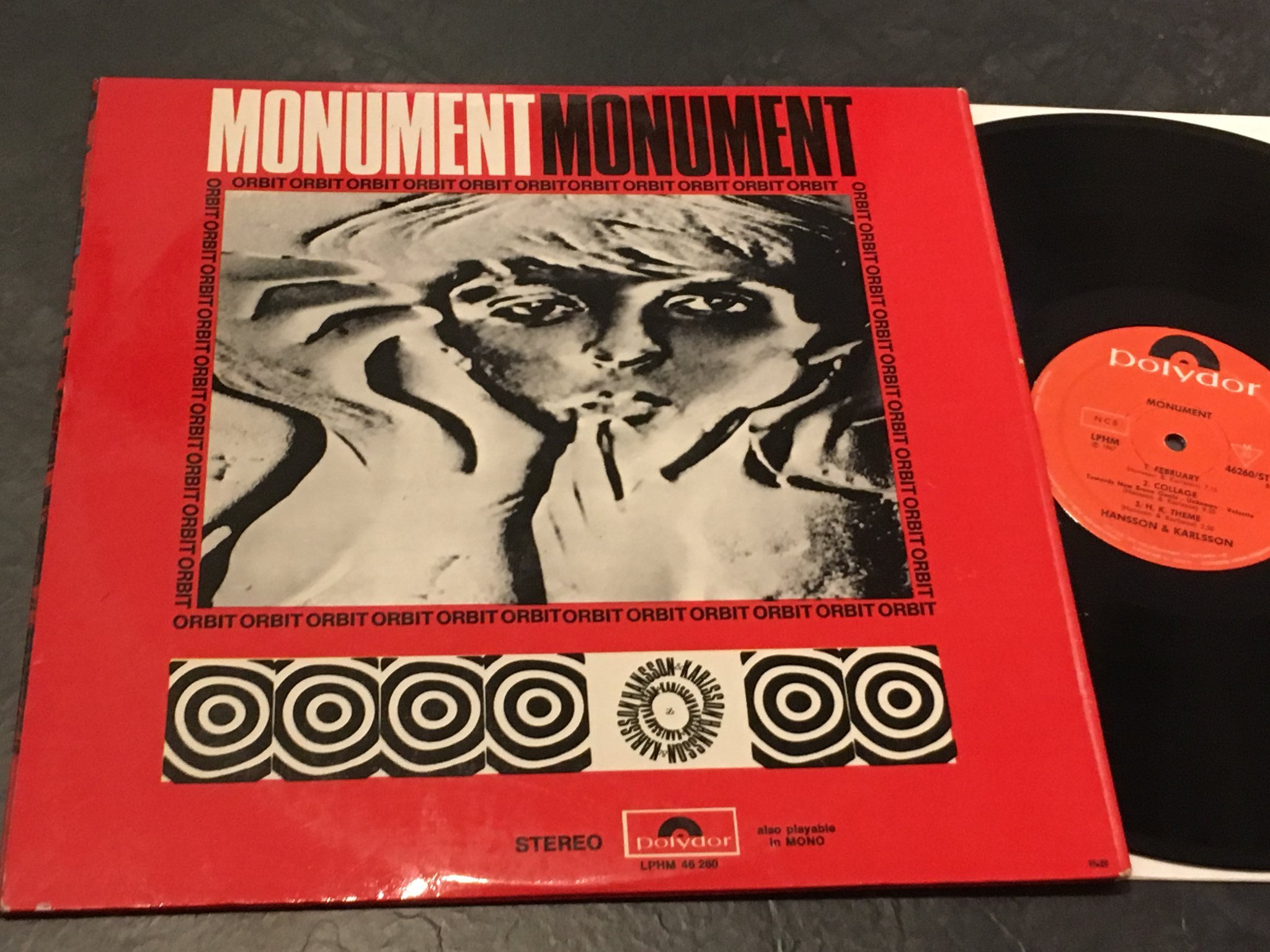 Omslagsbild för skivan HANSSON & KARLSSON monument LP -67 POLYDOR LPHM 46 260