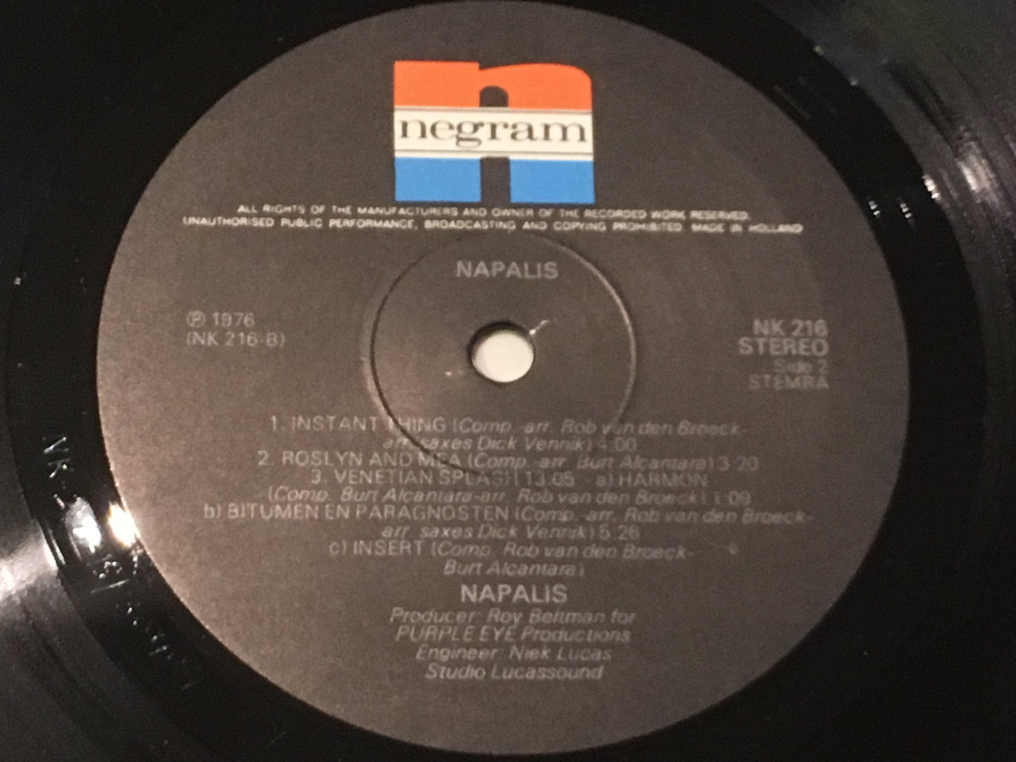 Omslagsbild för skivan NAPALIS s/t LP -76 Hol NEGRAM NK 216