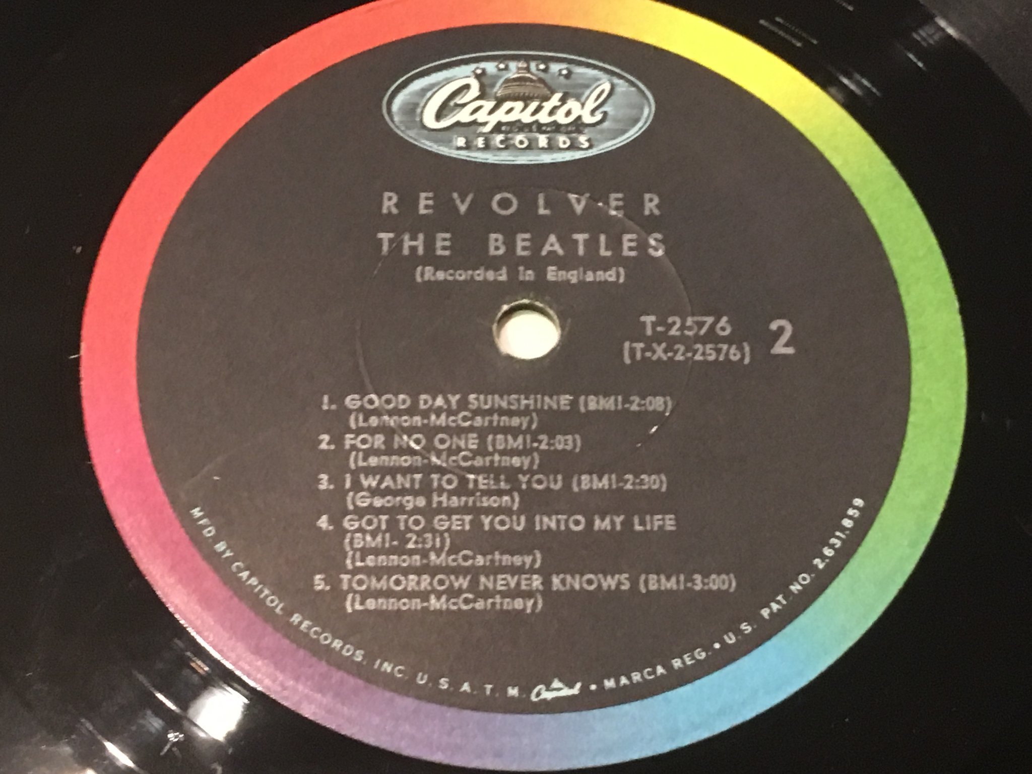Omslagsbild för skivan THE BEATLES revolver LP -66 US CAPITOL T 2576 rare!