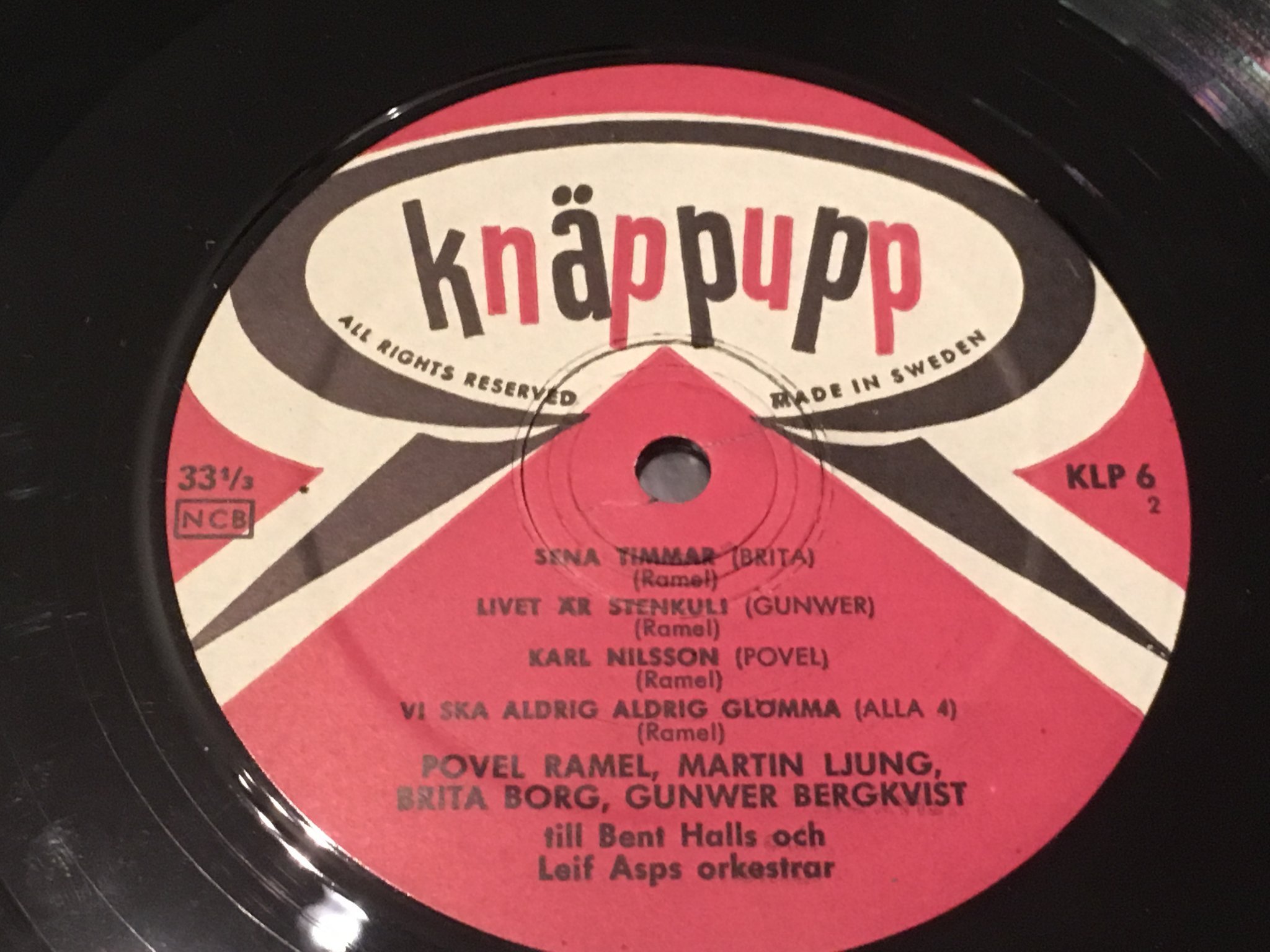 Omslagsbild för skivan POVEL RAMEL alla 4 LP -61 Swe KNÄPPUPP KLP 6