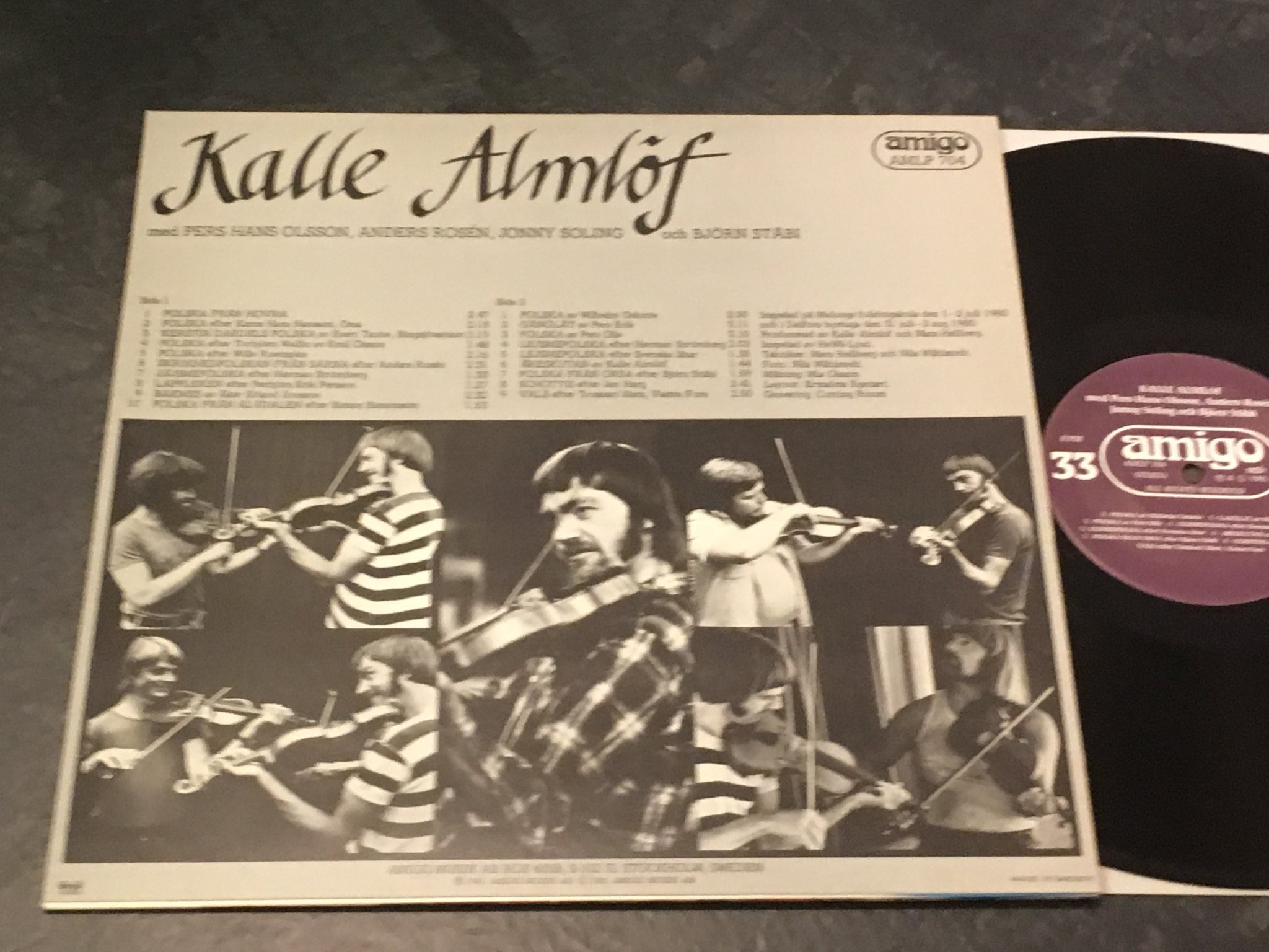 Omslagsbild för skivan KALLE ALMLÖF s/t LP -81 AMIGO AMLP 704