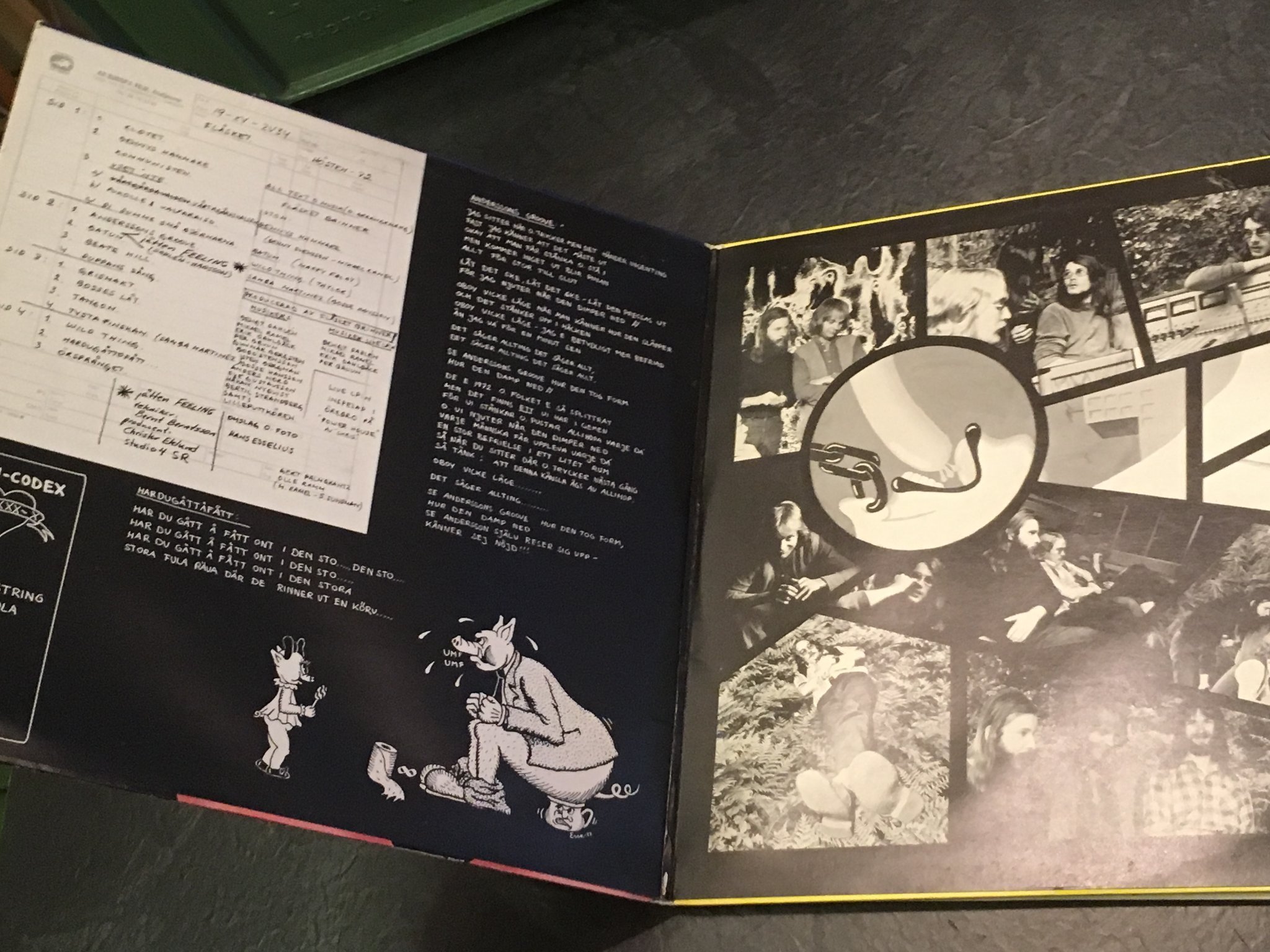 Omslagsbild för skivan FLÄSKET BRINNER fläsket 2xLP -72 Swe LJUDSPÅR EFG-DL-7202 