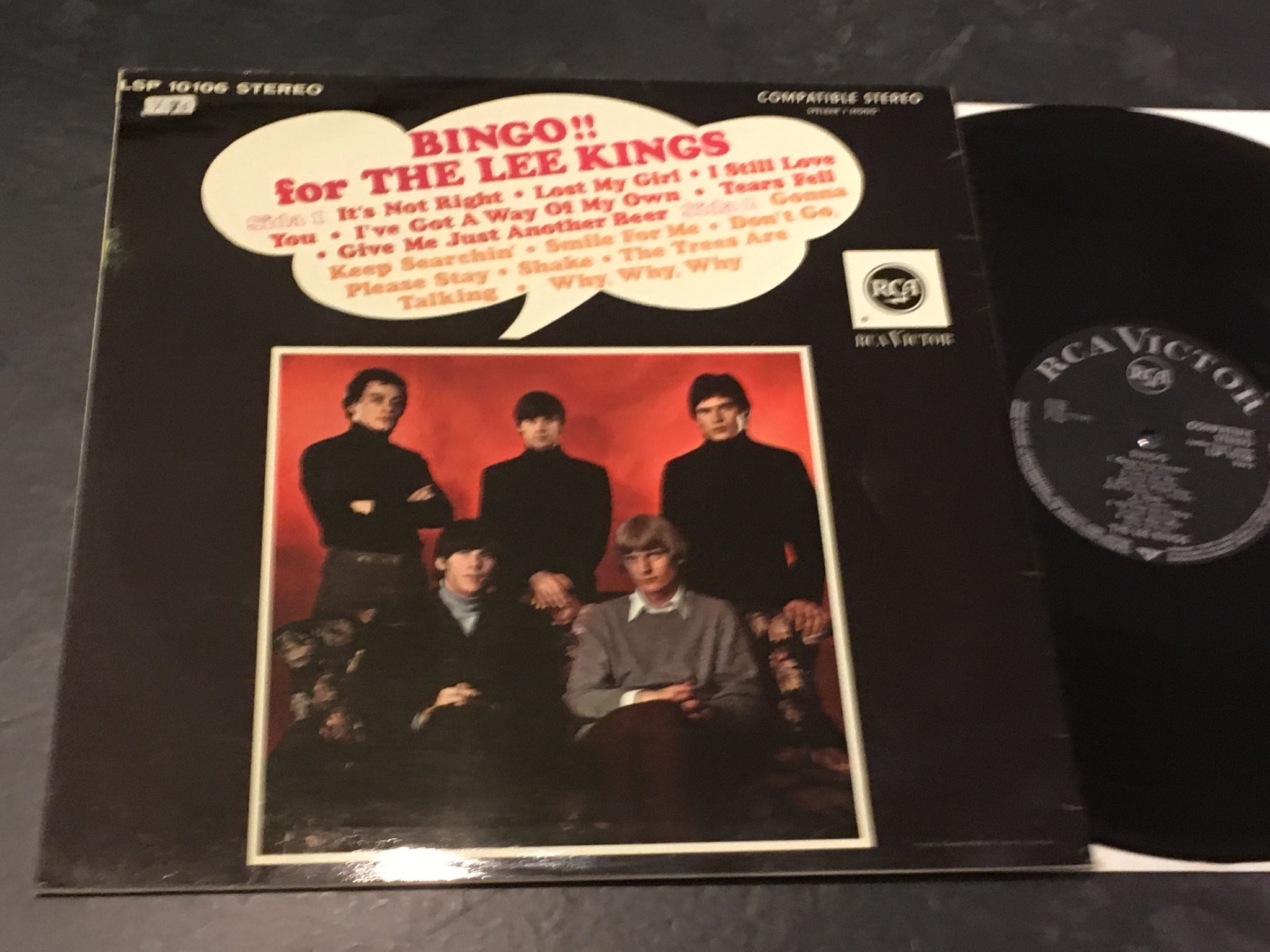 Omslagsbild för skivan THE LEE KINGS bingo for the Lee kings LP -66 Swe RCA LSP 10106 