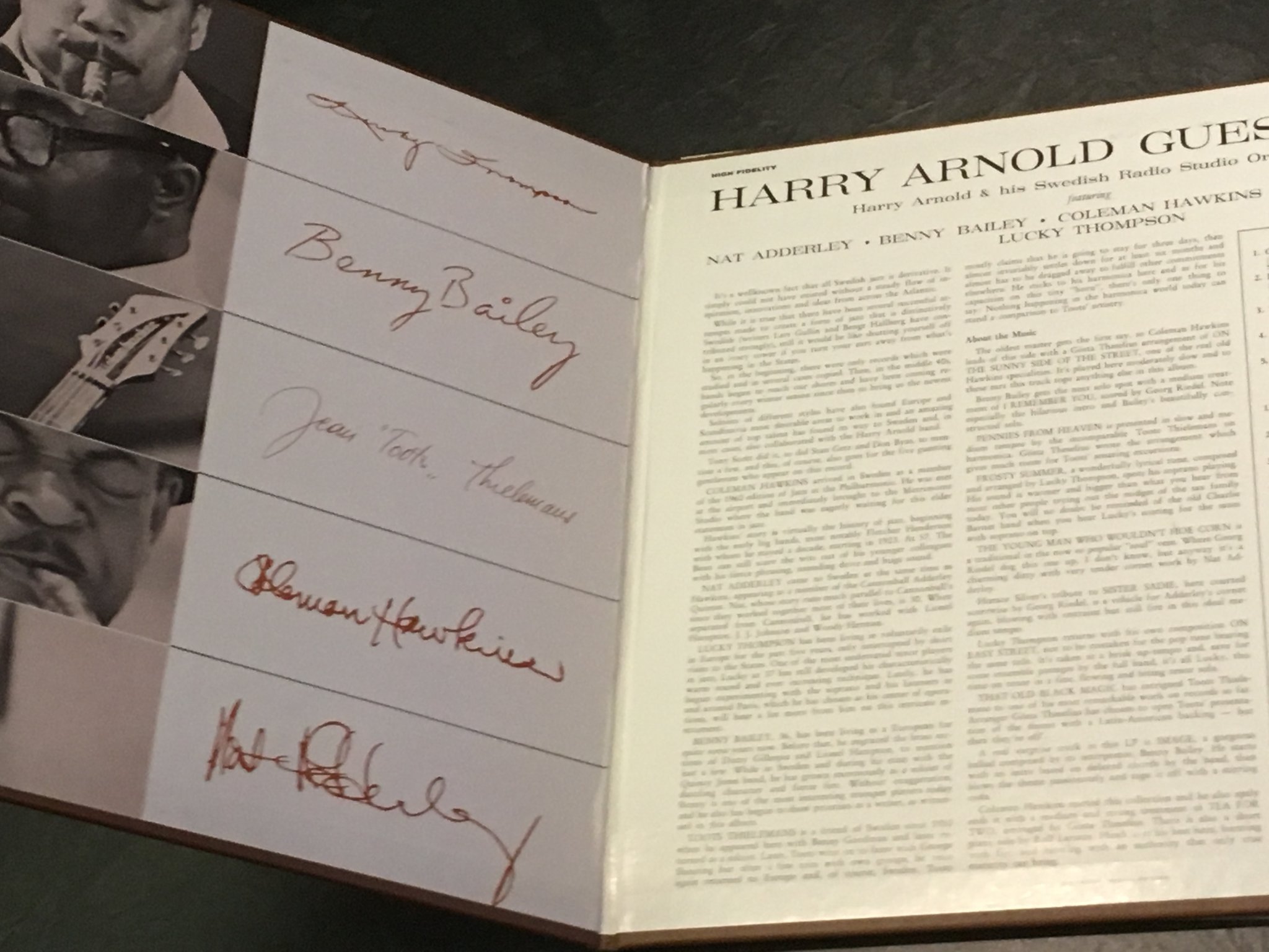 Omslagsbild för skivan HARRY ARNOLD guest book LP -61 Swe METRONOME MLP 15081