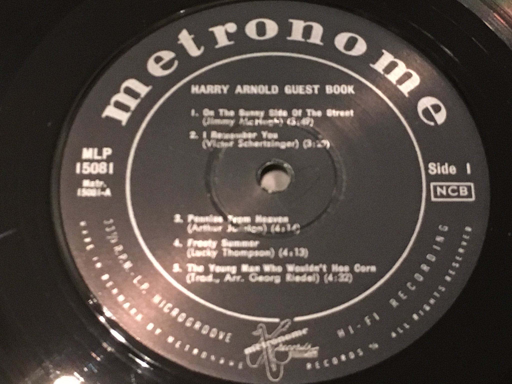 Omslagsbild för skivan HARRY ARNOLD guest book LP -61 Swe METRONOME MLP 15081