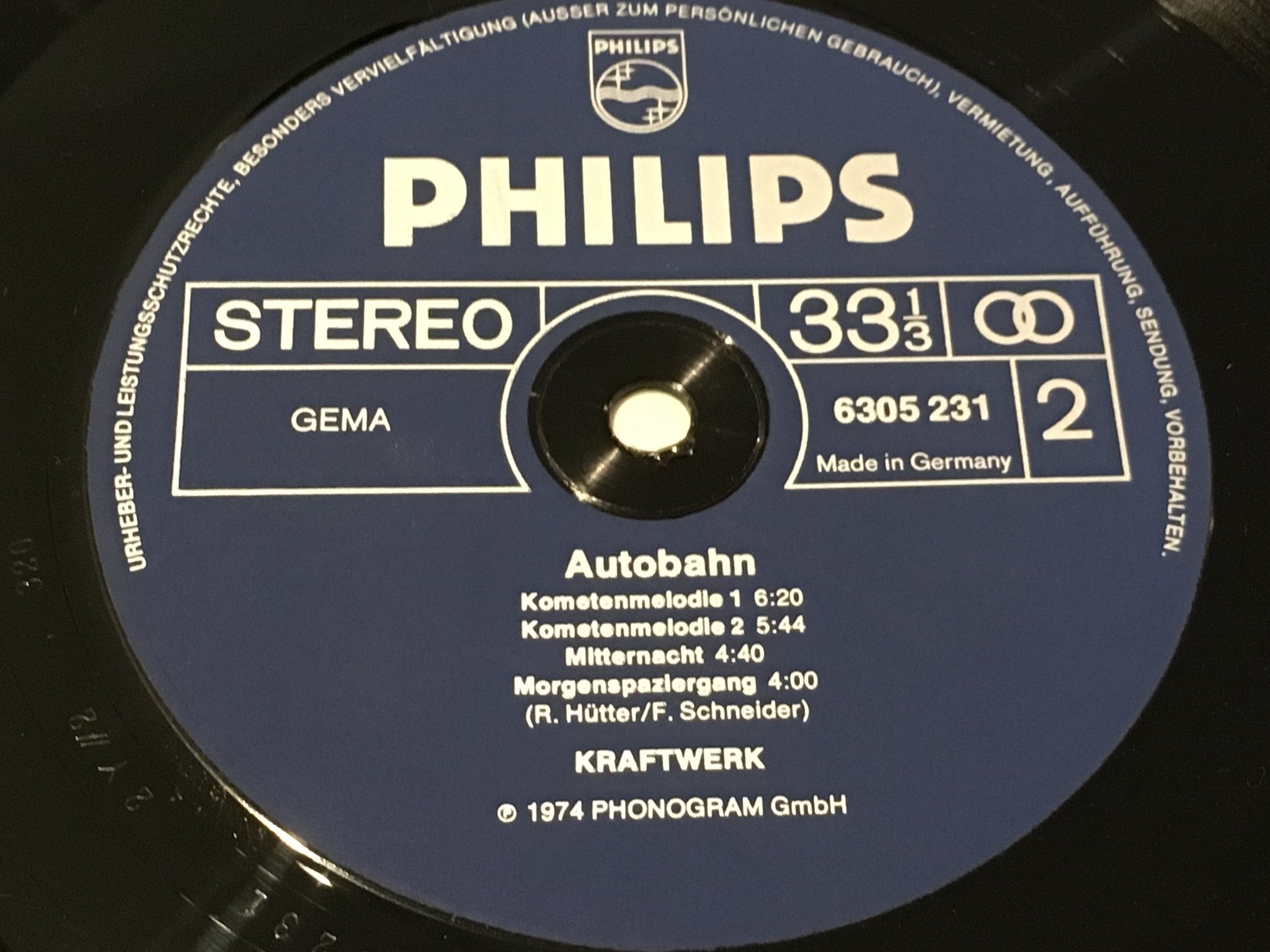 Omslagsbild för skivan KRAFTWERK autobahn LP  Ger PHILIPS 6305231 kraut elektroniskt