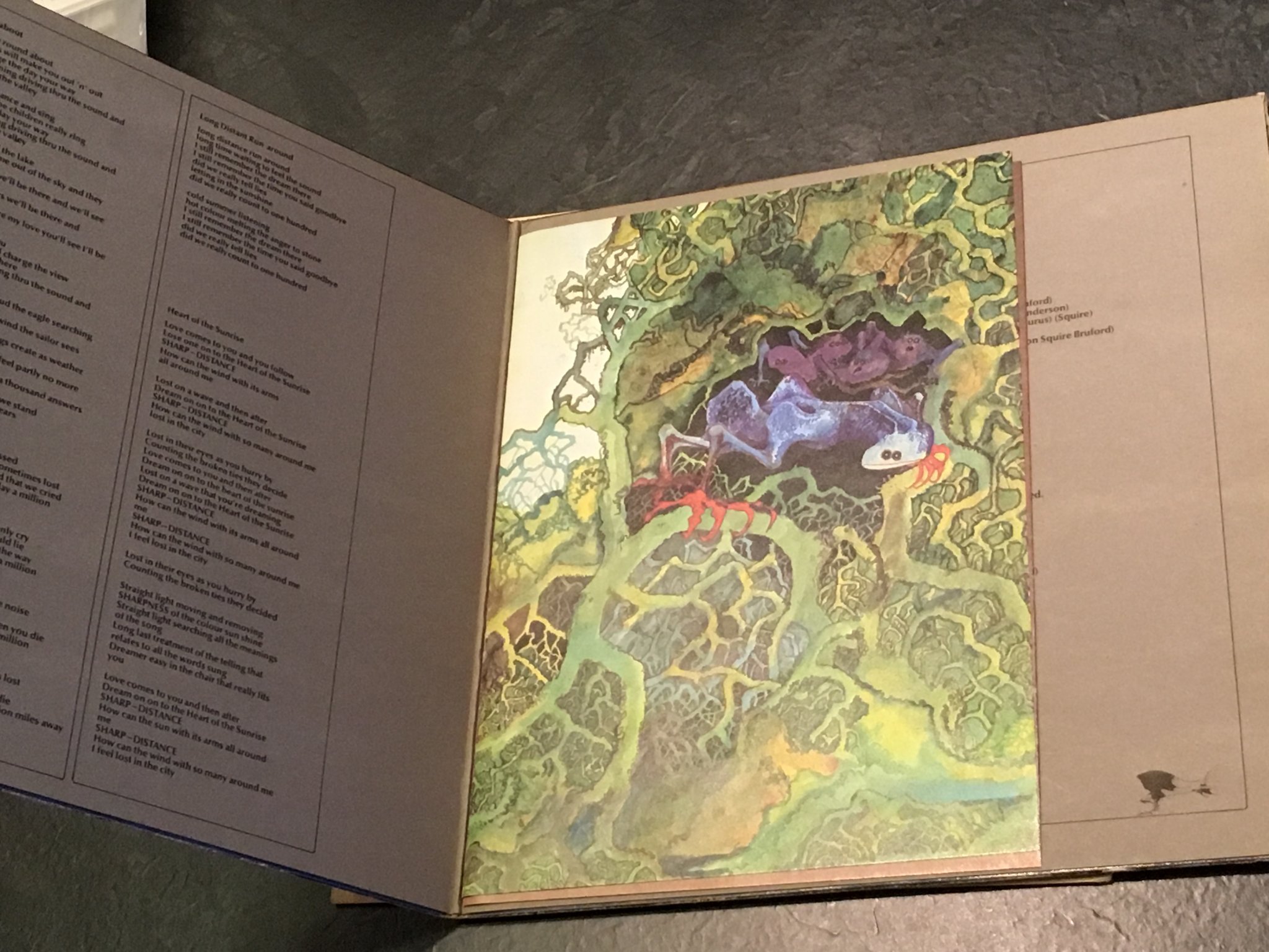 Omslagsbild för skivan YES fragile LP -71 UK ATLANTIC 2401019 plum label RARE!!!