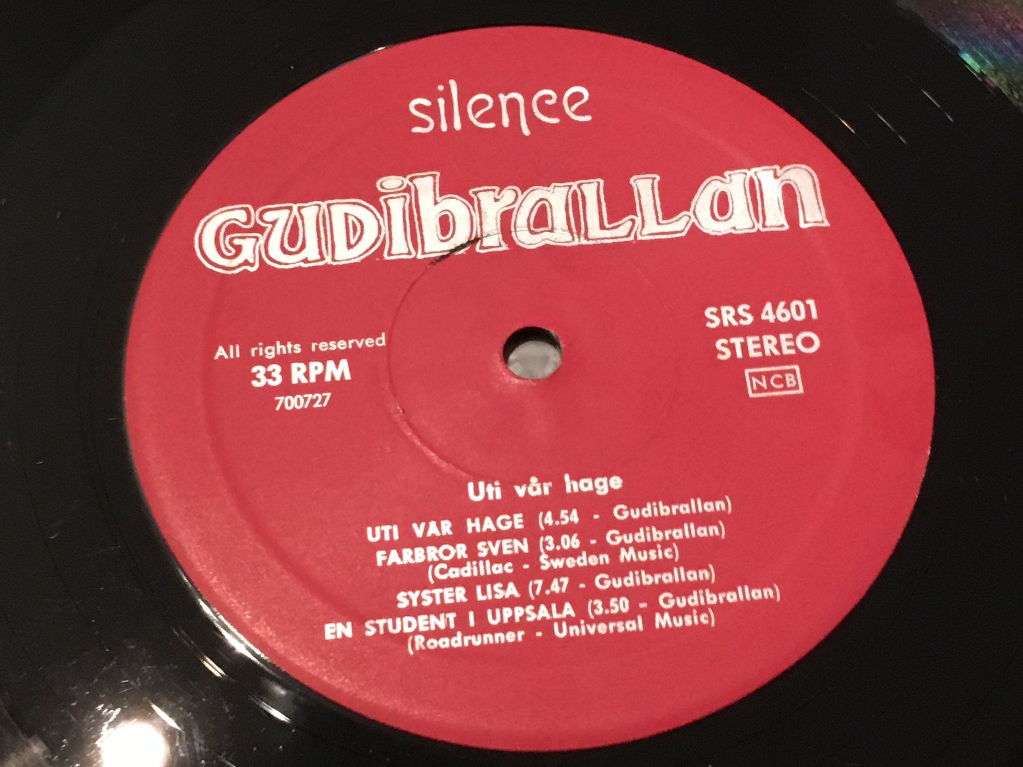 Omslagsbild för skivan GUDIBRALLAN uti vår hage LP -70 Swe SILENCE SRS 4601