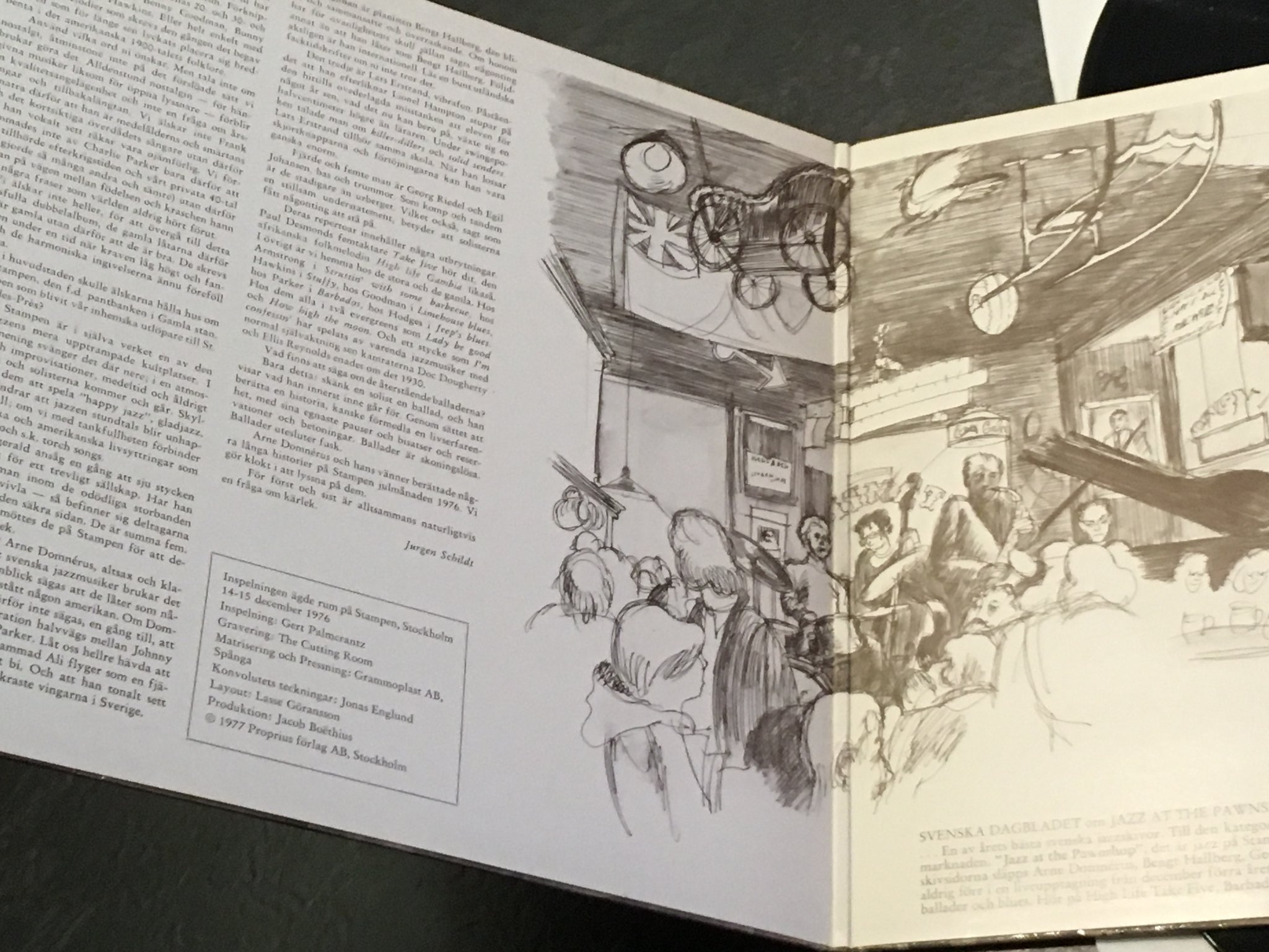 Omslagsbild för skivan ARNE DOMNERUS jazz at the pawnshop 2xLP -77 Swe PROPRIS PROP 7778-79 audiophile