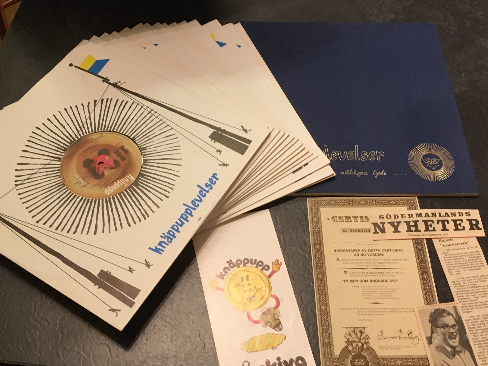 Omslagsbild för skivan VARIOUS knäppupplevelser 16xLP BOX  KNÄPPUPP BUM 1 