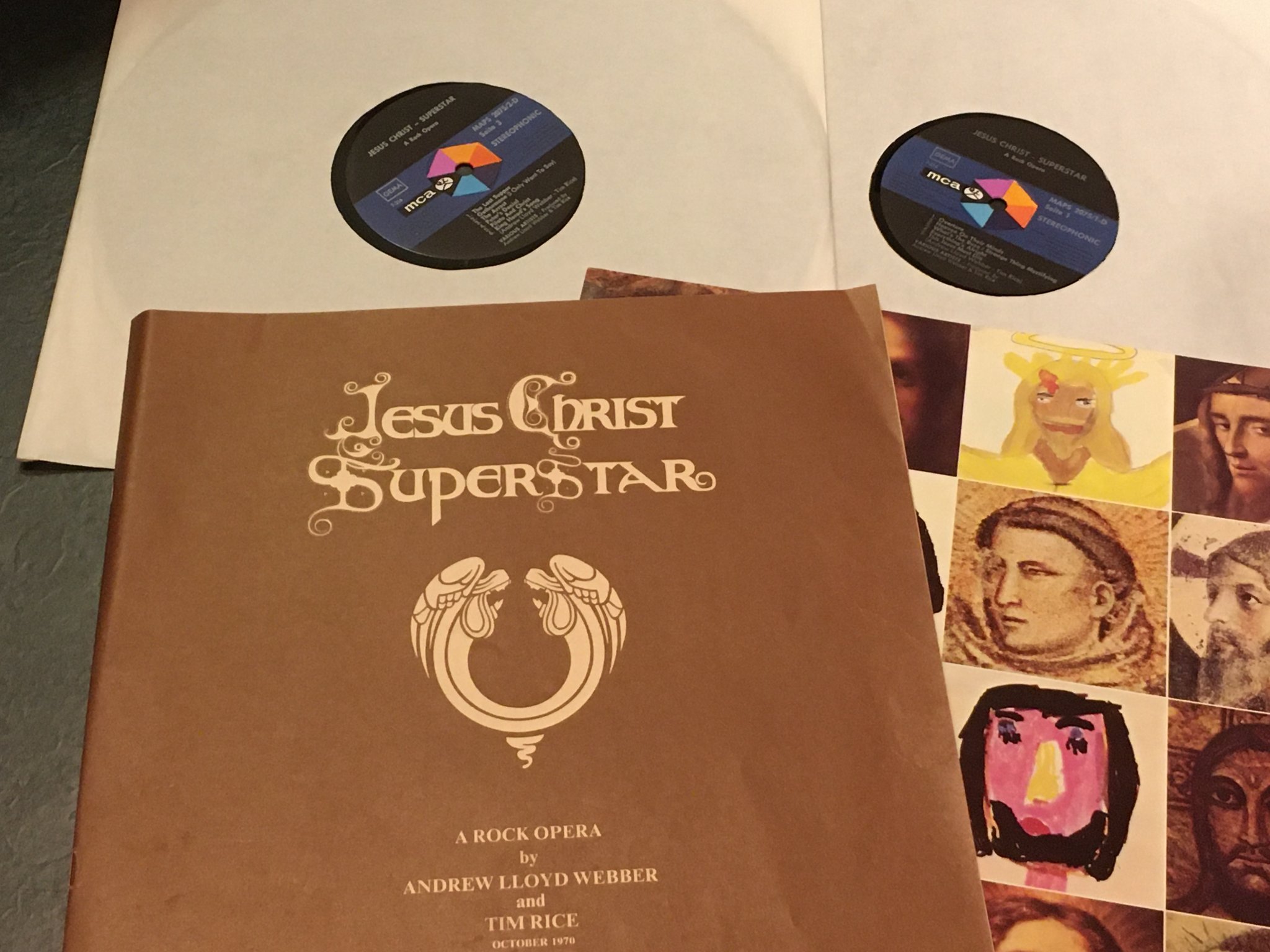 Omslagsbild för skivan JESUS CHRIST SUPERSTAR 2xLP -70 Ger MCA MAPS 2075/1-2/D 