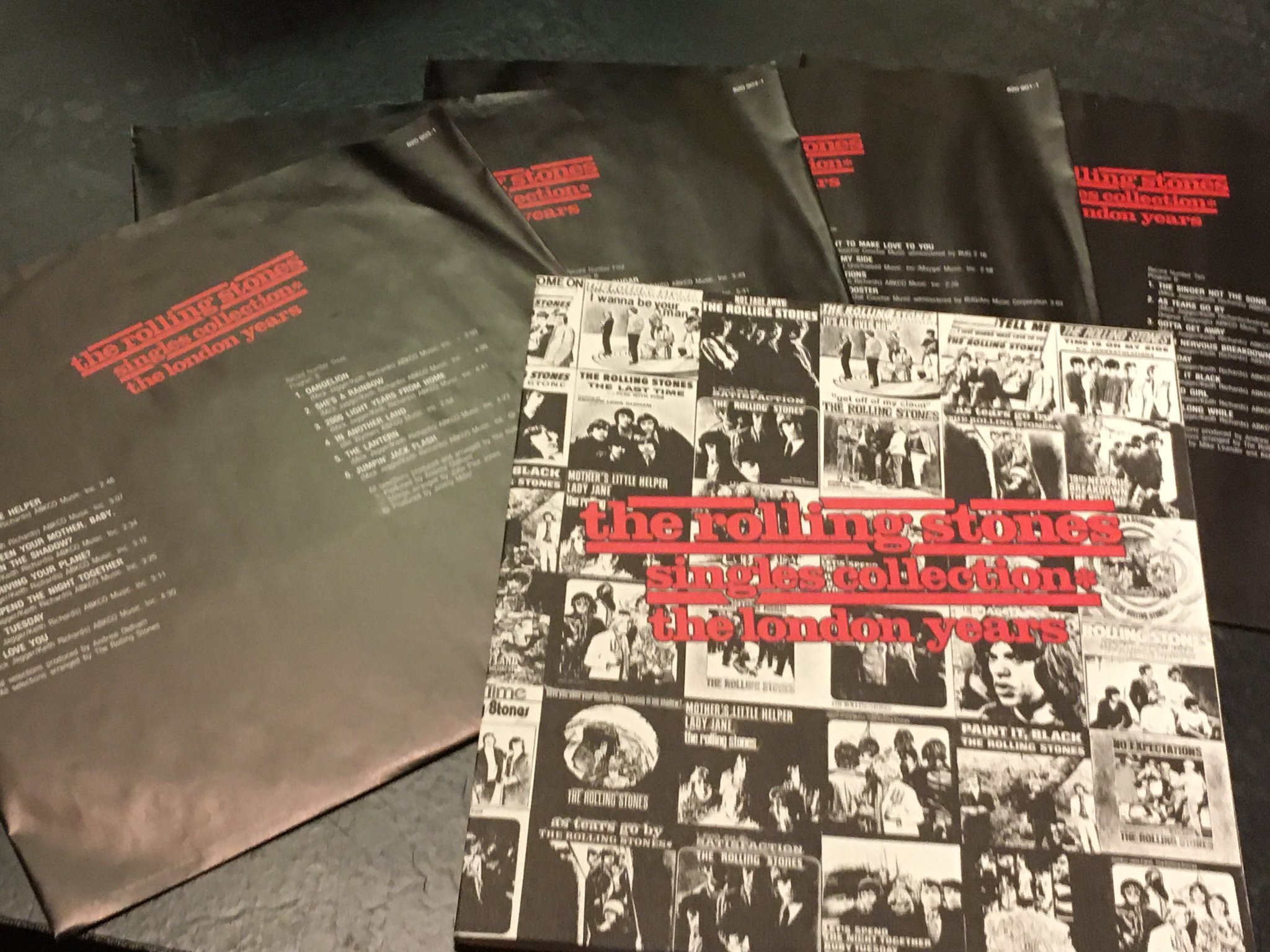 Omslagsbild för skivan ROLLING STONES singles collection 4xLP box -89 ABKCO 820 900-1 