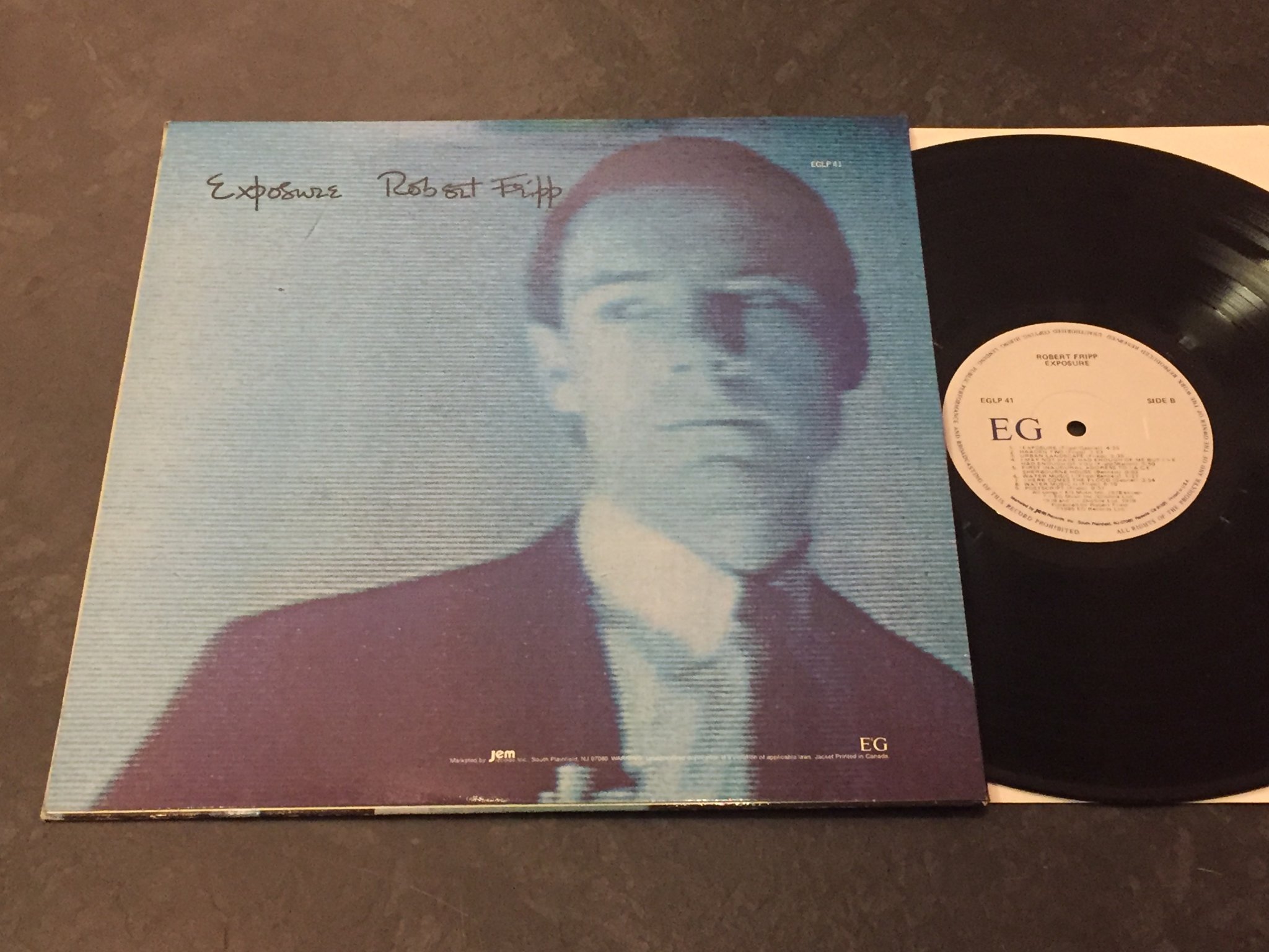 Omslagsbild för skivan ROBERT FRIPP Exposure LP -79/85 US EG EGLP 41