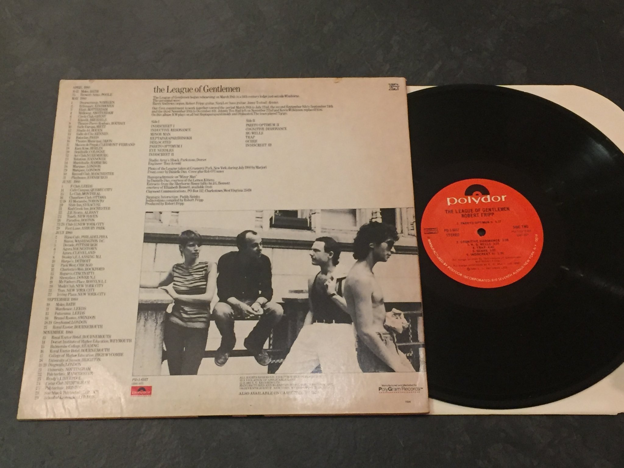 Omslagsbild för skivan ROBERT FRIPP league of gentlemen LP -81 US POLYDOR  PD-1-6317