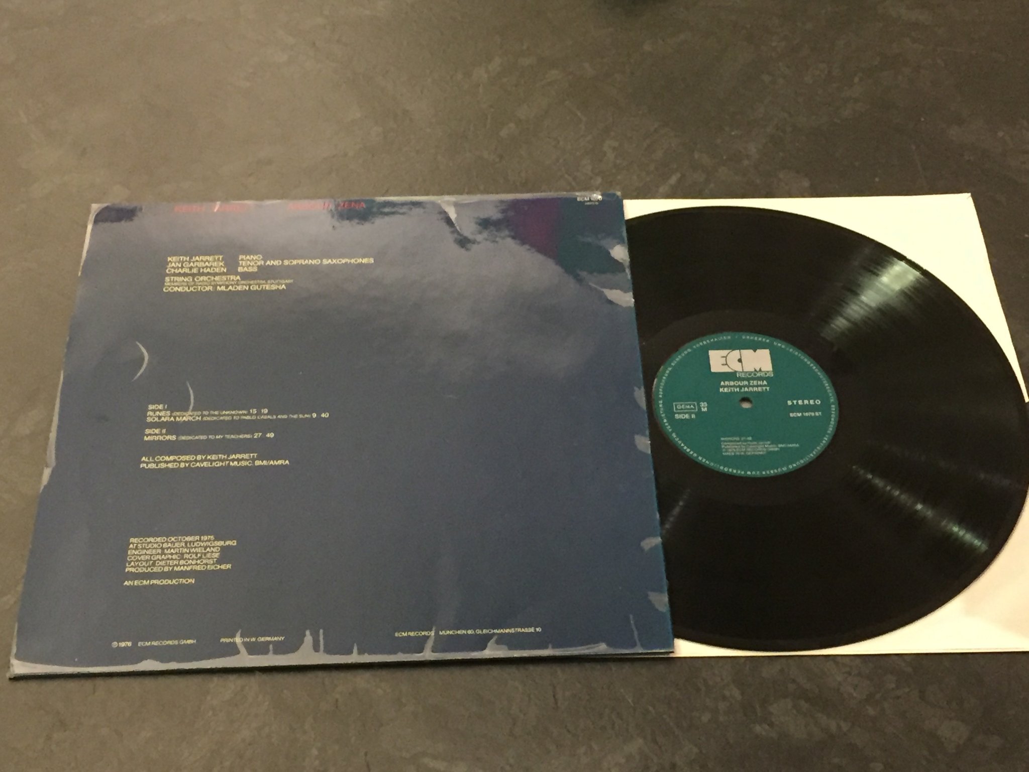 Omslagsbild för skivan KEITH JARRETT arbour zena LP -76 Ger ECM ECM 1070