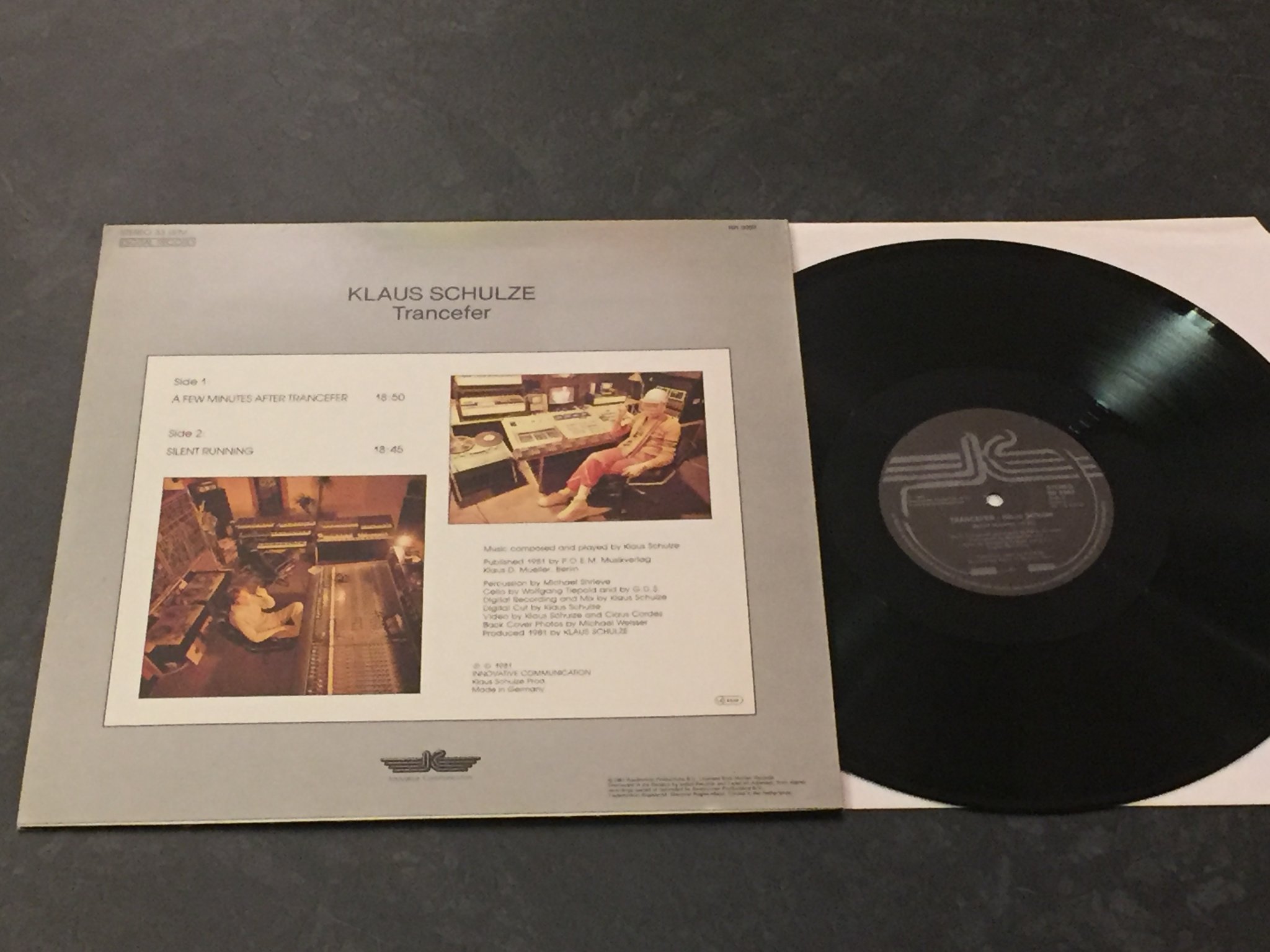 Omslagsbild för skivan KLAUS SCHULZE transfer LP -81 BENELUX ROADRUNNER RR 9993