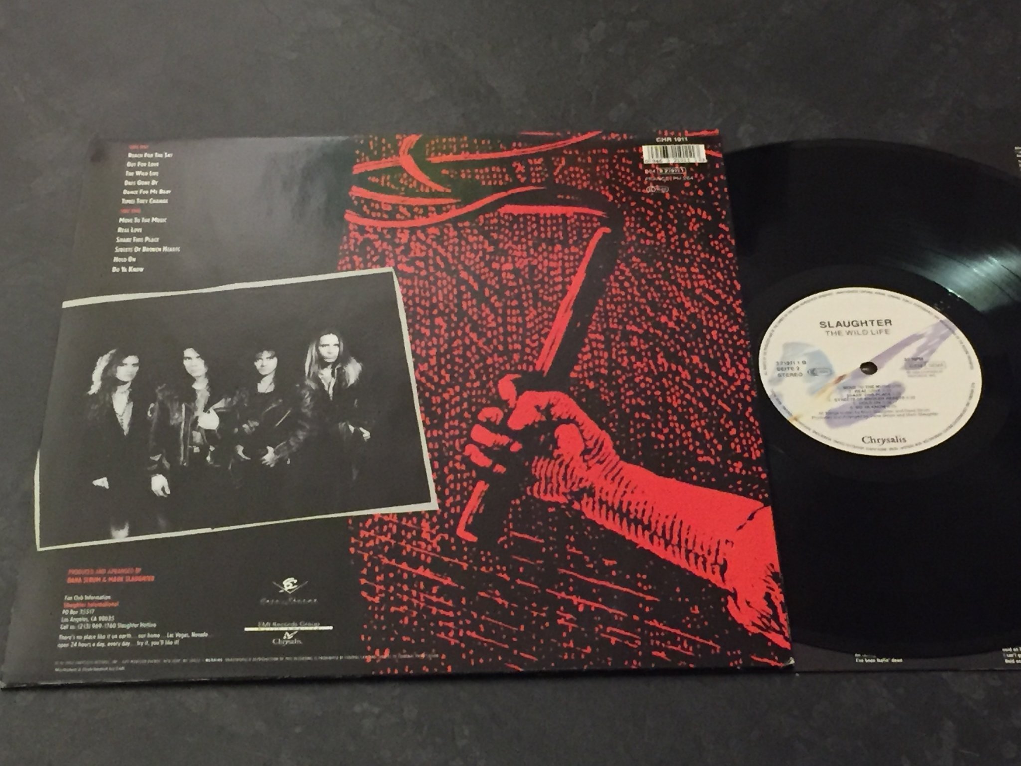 Omslagsbild för skivan SLAUGHTER the wild life LP -92 CHRYSALIS CHR 1911