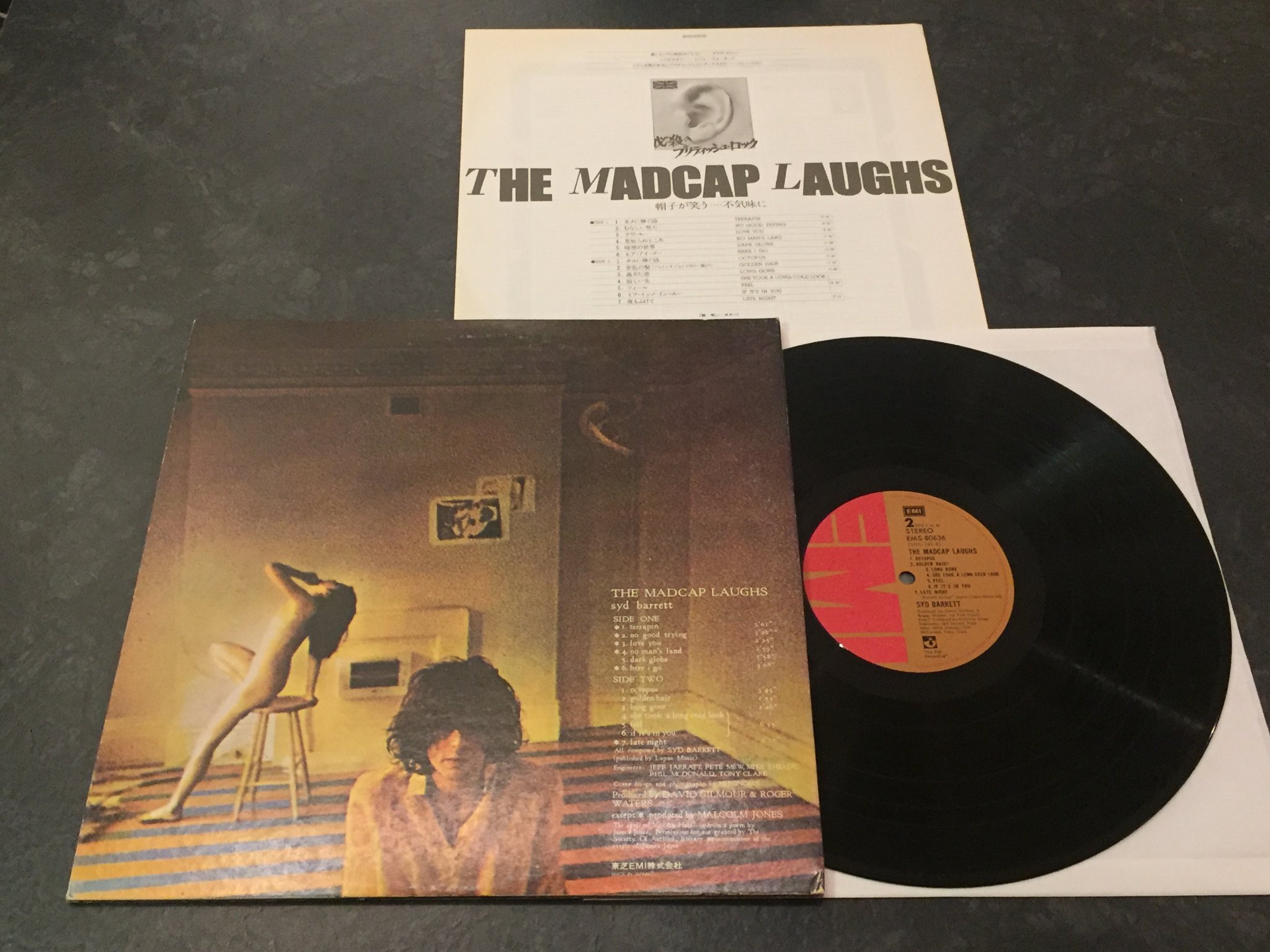 Omslagsbild för skivan SYD BARRETT the madcap laughs LP Japan EMI EMS-80636 rare
