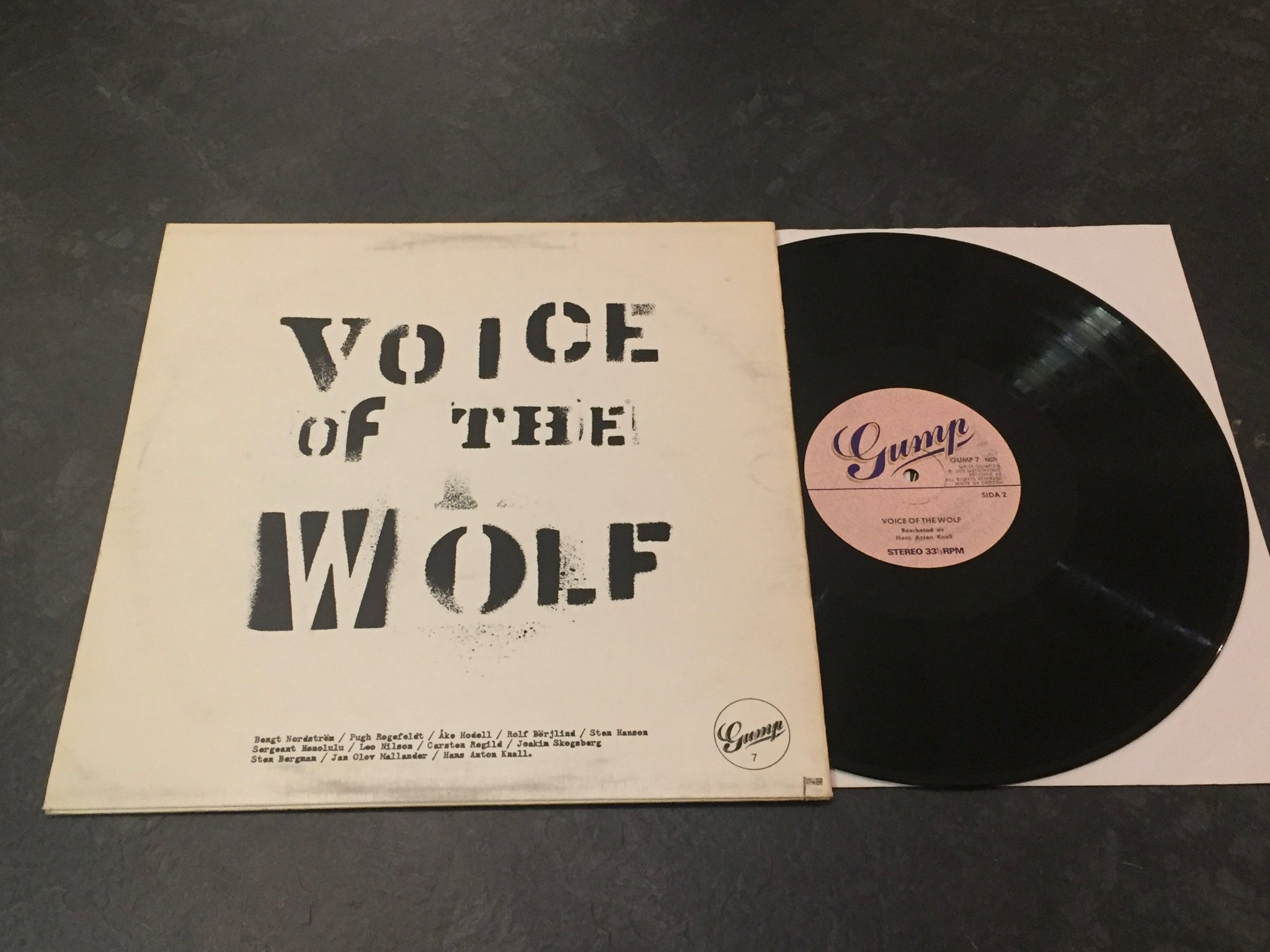 Omslagsbild för skivan VARIOUS Voice Of The Wolf LP -75 Swe GUMP 7   