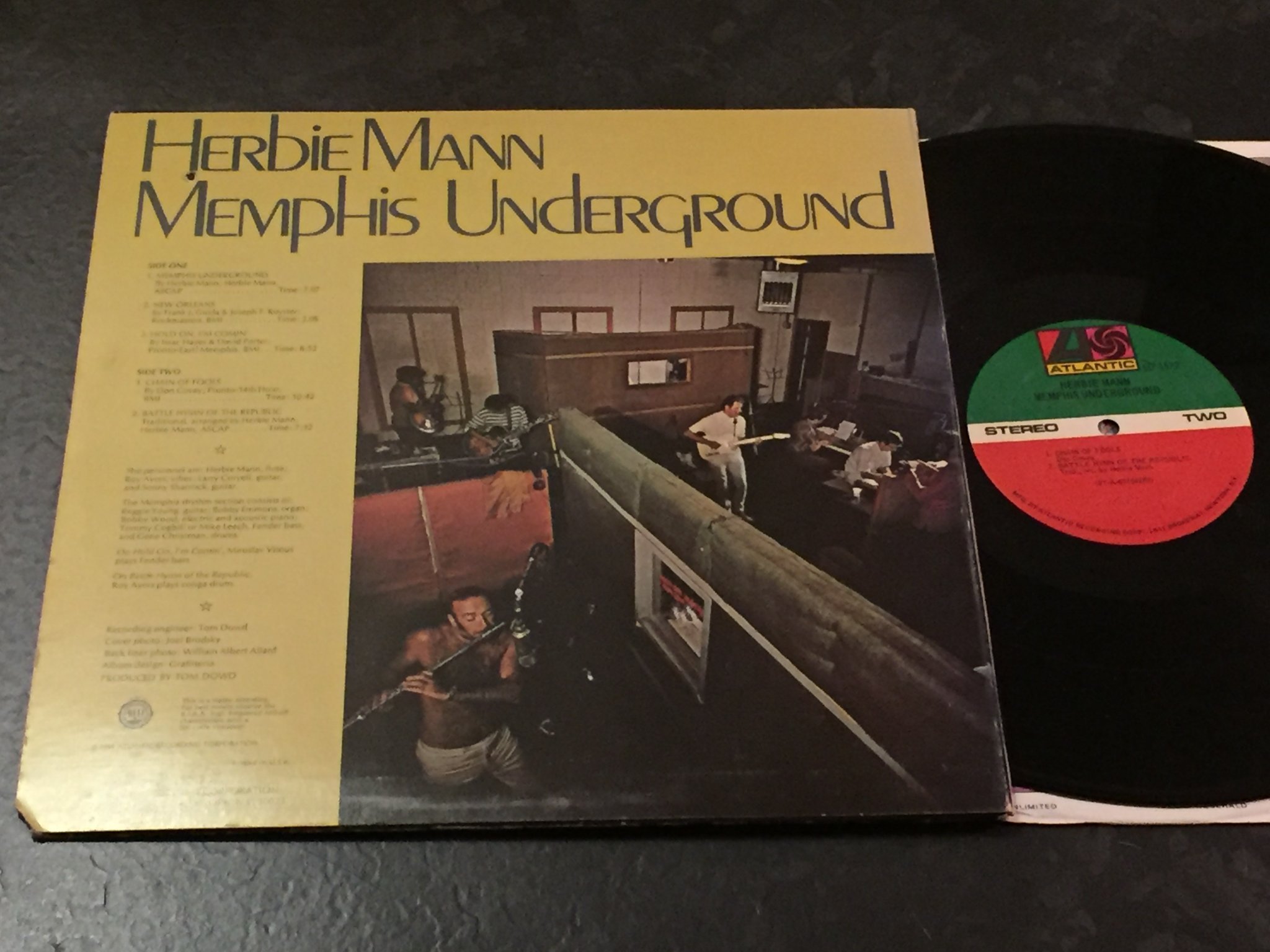 Omslagsbild för skivan HERBIE MANN Memphis Underground LP -69 ATLANTIC SD 1522