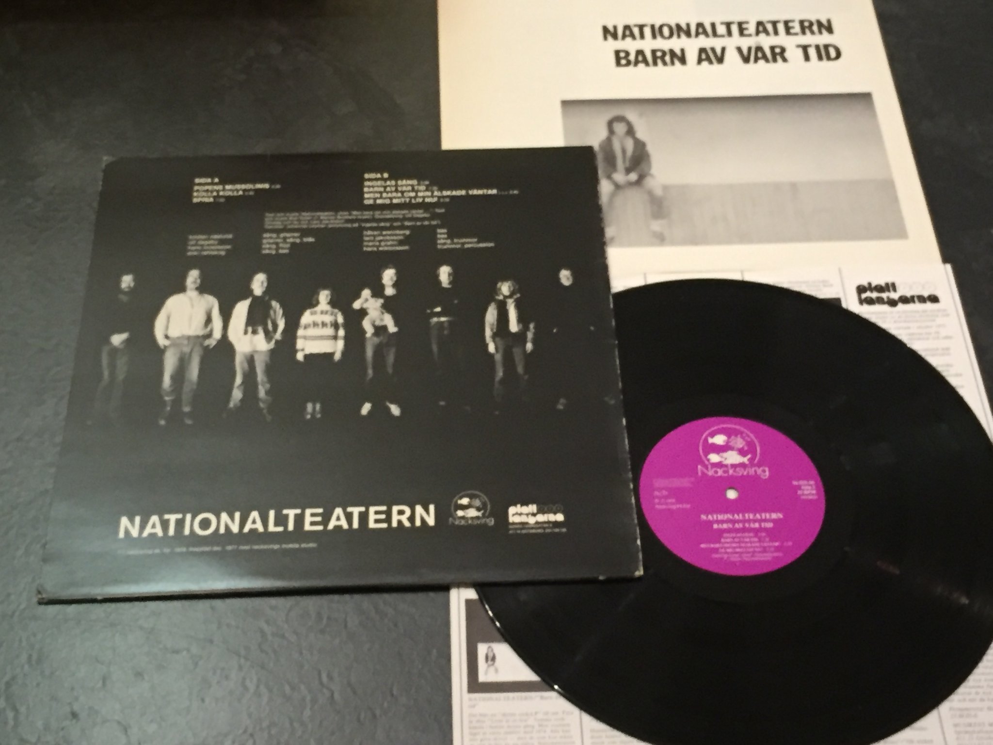 Omslagsbild för skivan NATIONALTEATERN barn av vår tid LP -78 Swe NACKSVING 031-16 ”KOLLA KOLLA”