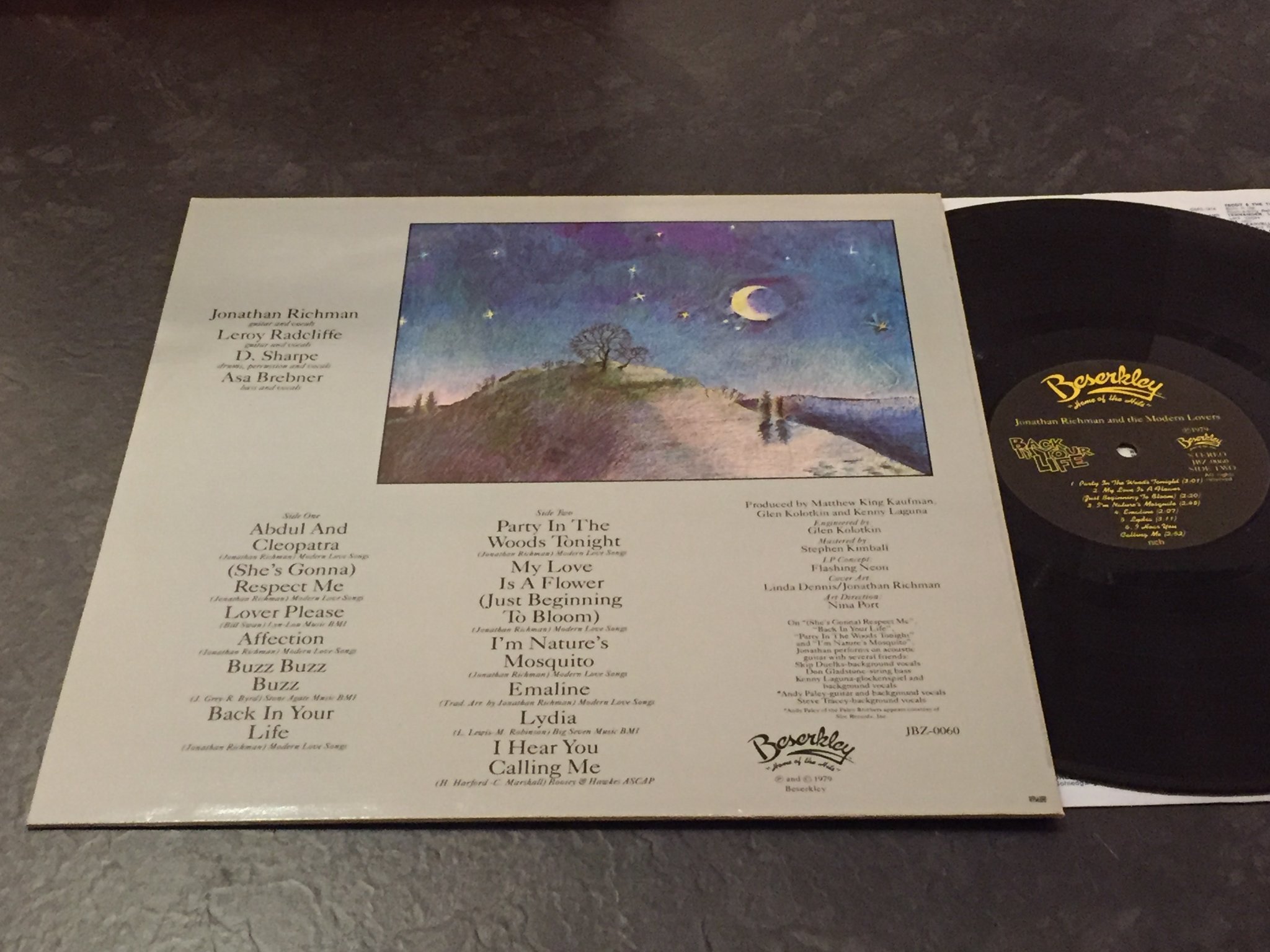 Omslagsbild för skivan JONATHAN RICHMAN & THE MODERN LOVERS back in your life LP -79 JBZ-0060