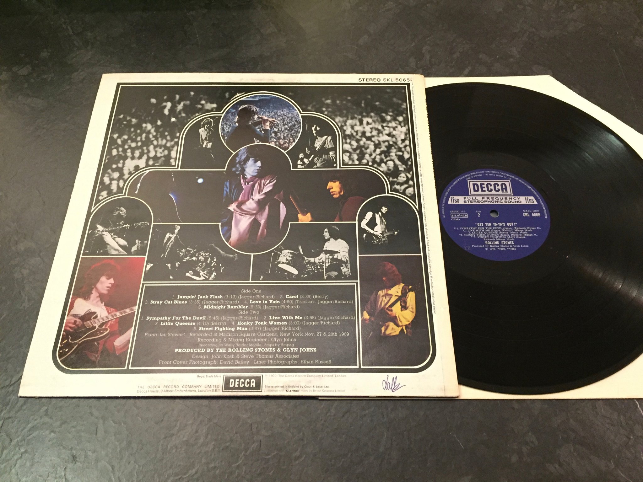 Omslagsbild för skivan ROLLING STONES get yer ya-ya’s out LP -70 UK DECCA SKL 5065