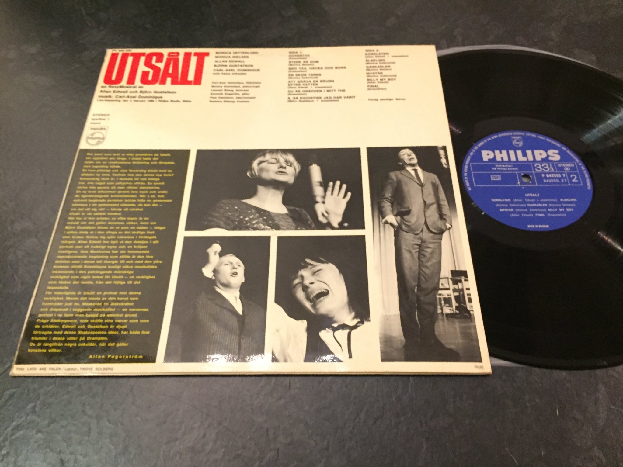 Omslagsbild för skivan VARIOUS utsålt LP -66 Swe PHILIPS P 842555 Y Monica Zetterlund