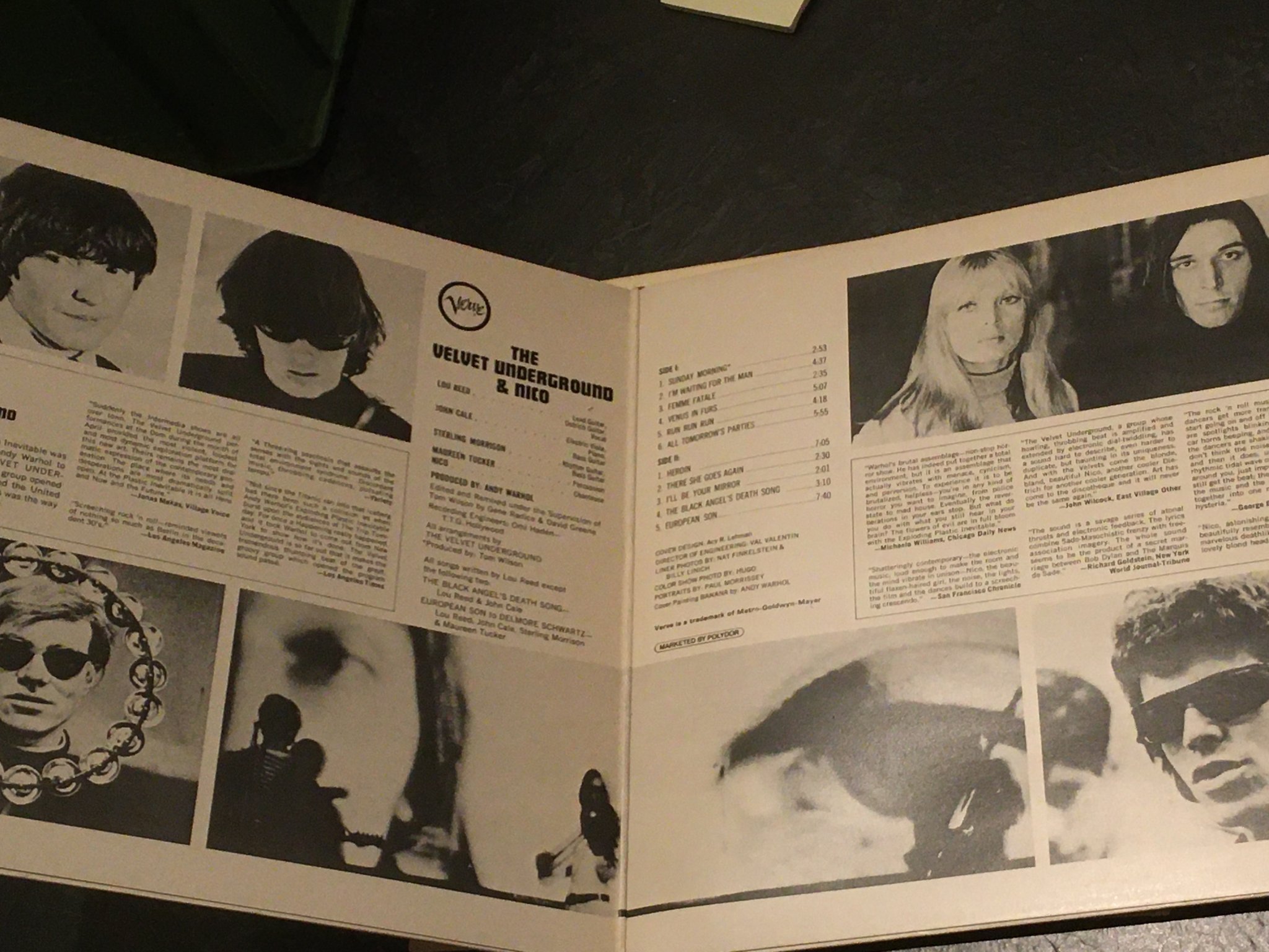 Omslagsbild för skivan THE VELVET UNDERGROUND & NICO s/t LP -71 UK MGM 2315056 Andy Warhol RARE!!