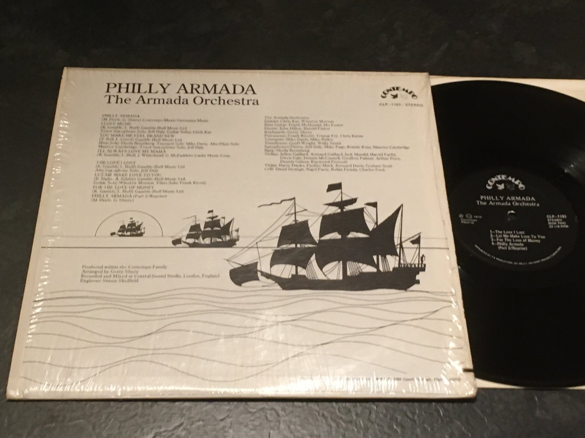Omslagsbild för skivan THE ARMADA ORCHESTRA - PHILLY ARMADA LP -76 US CONTEMPO CLP 1101