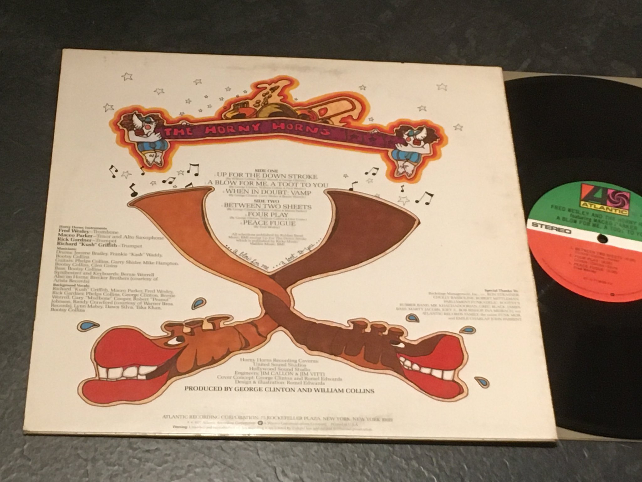 Omslagsbild för skivan FRED WESLEY & THE HORNY HORNS LP -77 US ATLANTIC SD 18214