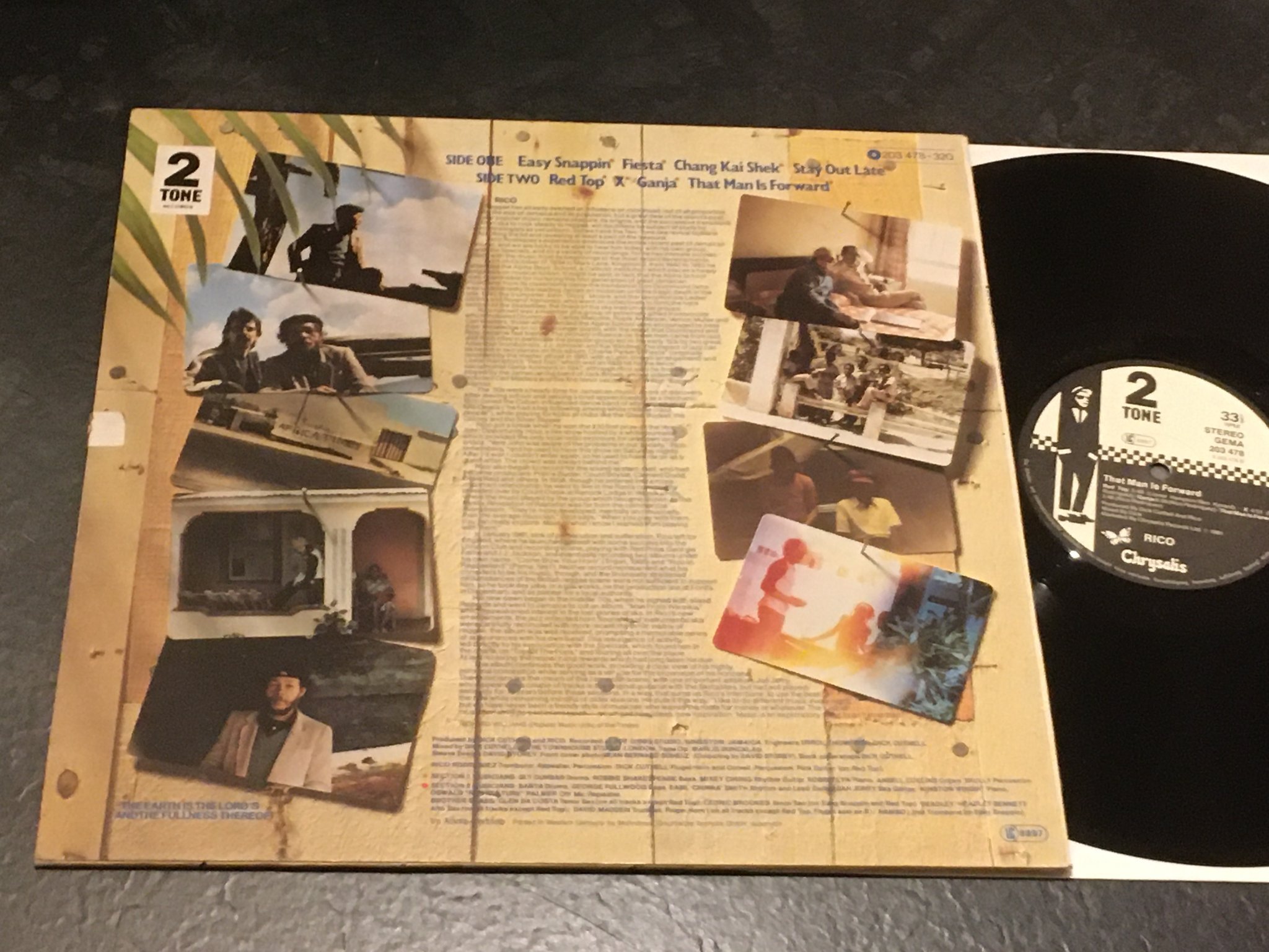 Omslagsbild för skivan RICO that man is forward LP -81 TWO-TONE 203 478 REGGAE